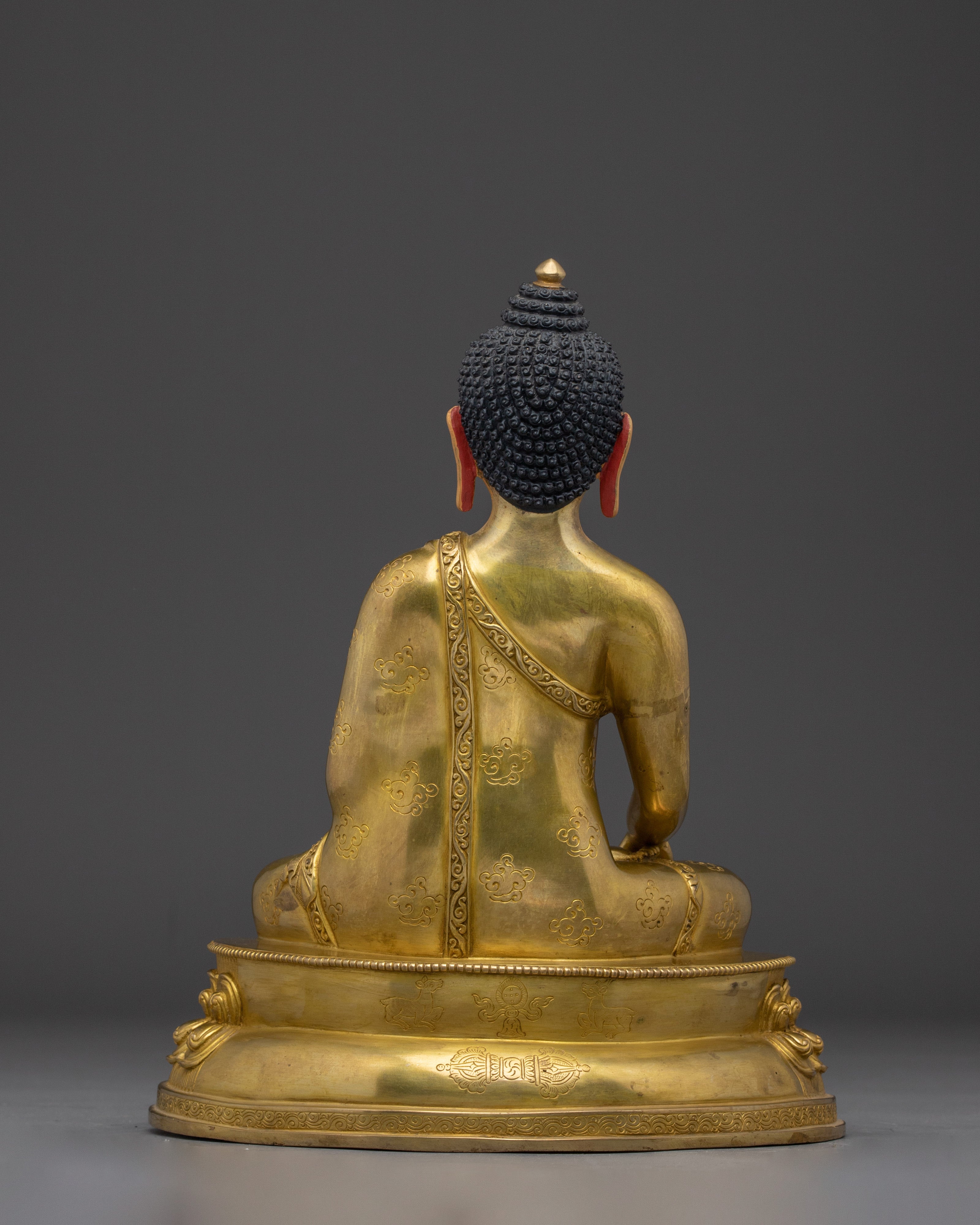 Golden Shakyamuni Buddha - The Enlightened One | Traditionally 24K Gold Gilded Statue