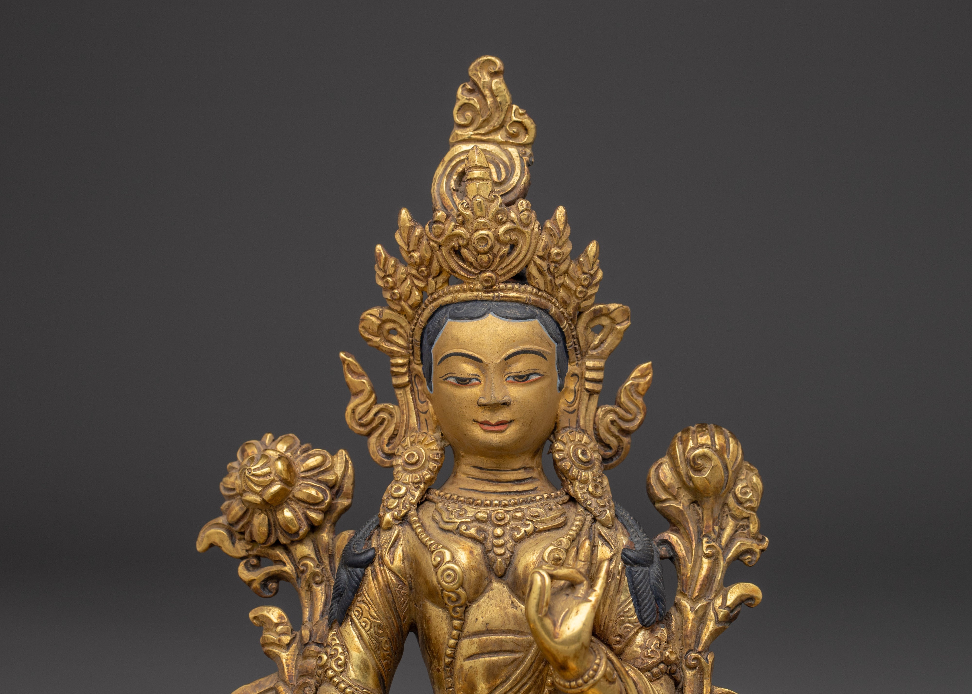 Handcrafted Swift Protector Green Tara Deity | Tibetan Goddess of Compassion