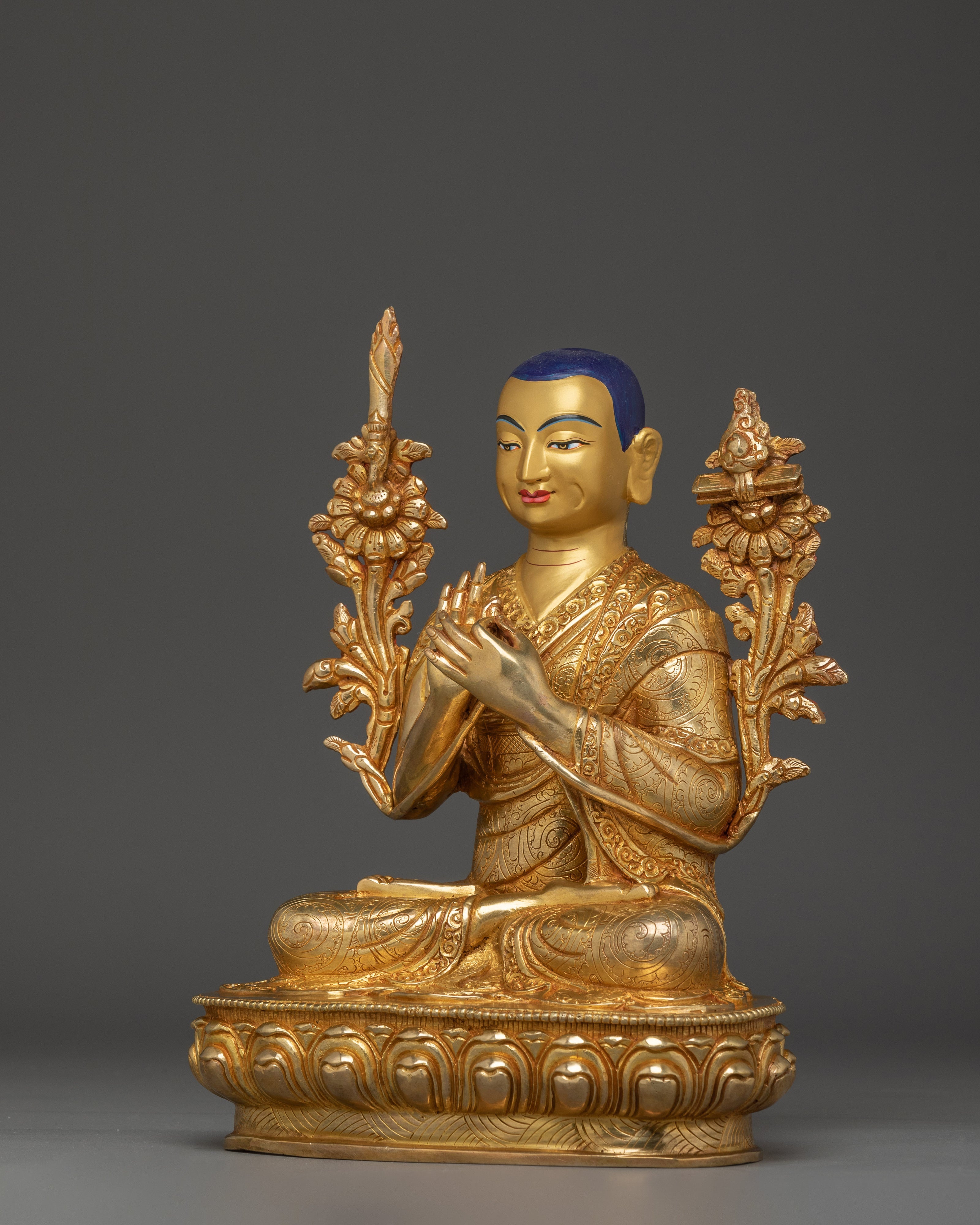 Tshongkhapa Statue Set | Tibetan Religious Philosopher and Disciples