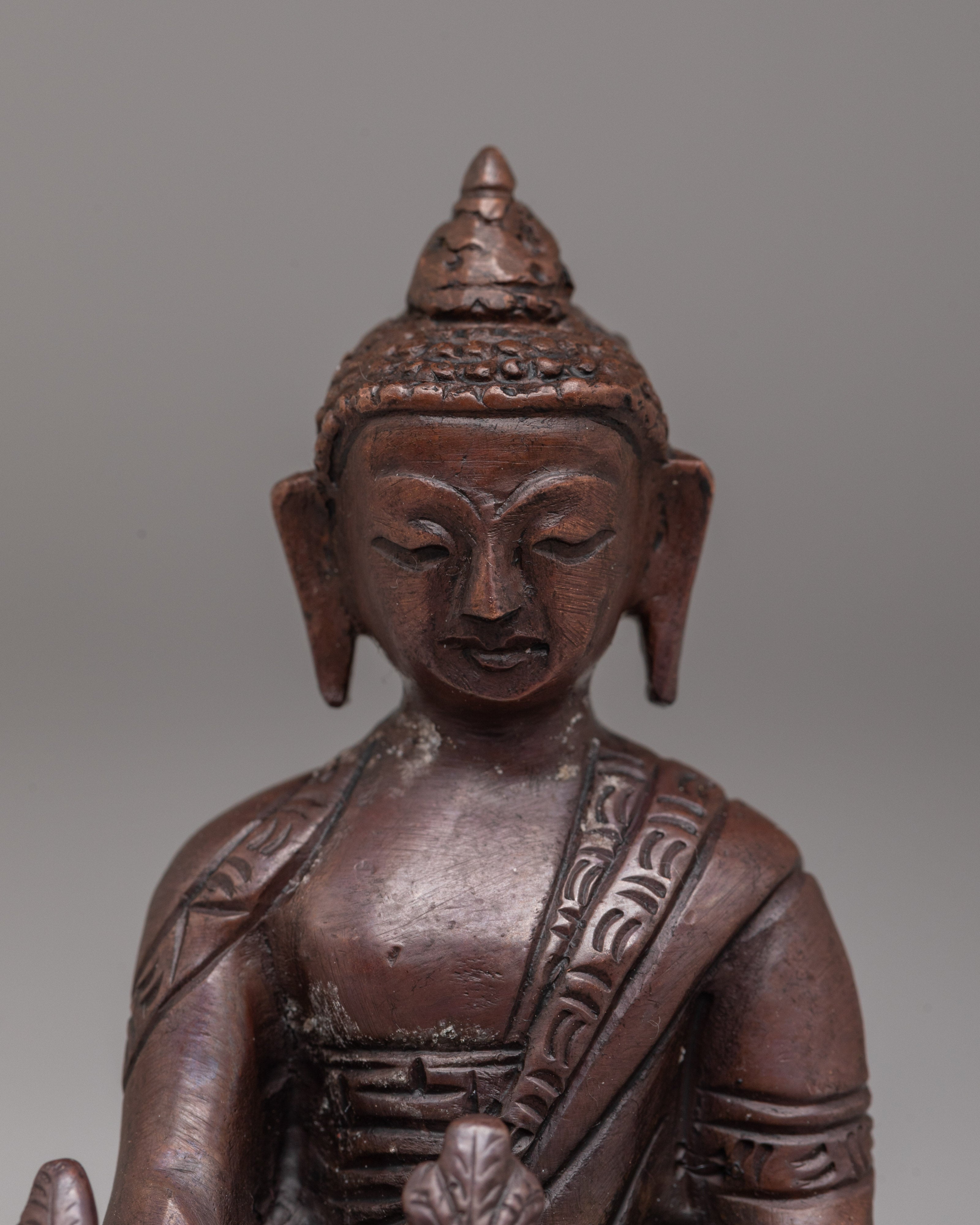 Handcrafted Medicine Buddha Buddhist Statue | Tibetan Healing Deity Sculpture