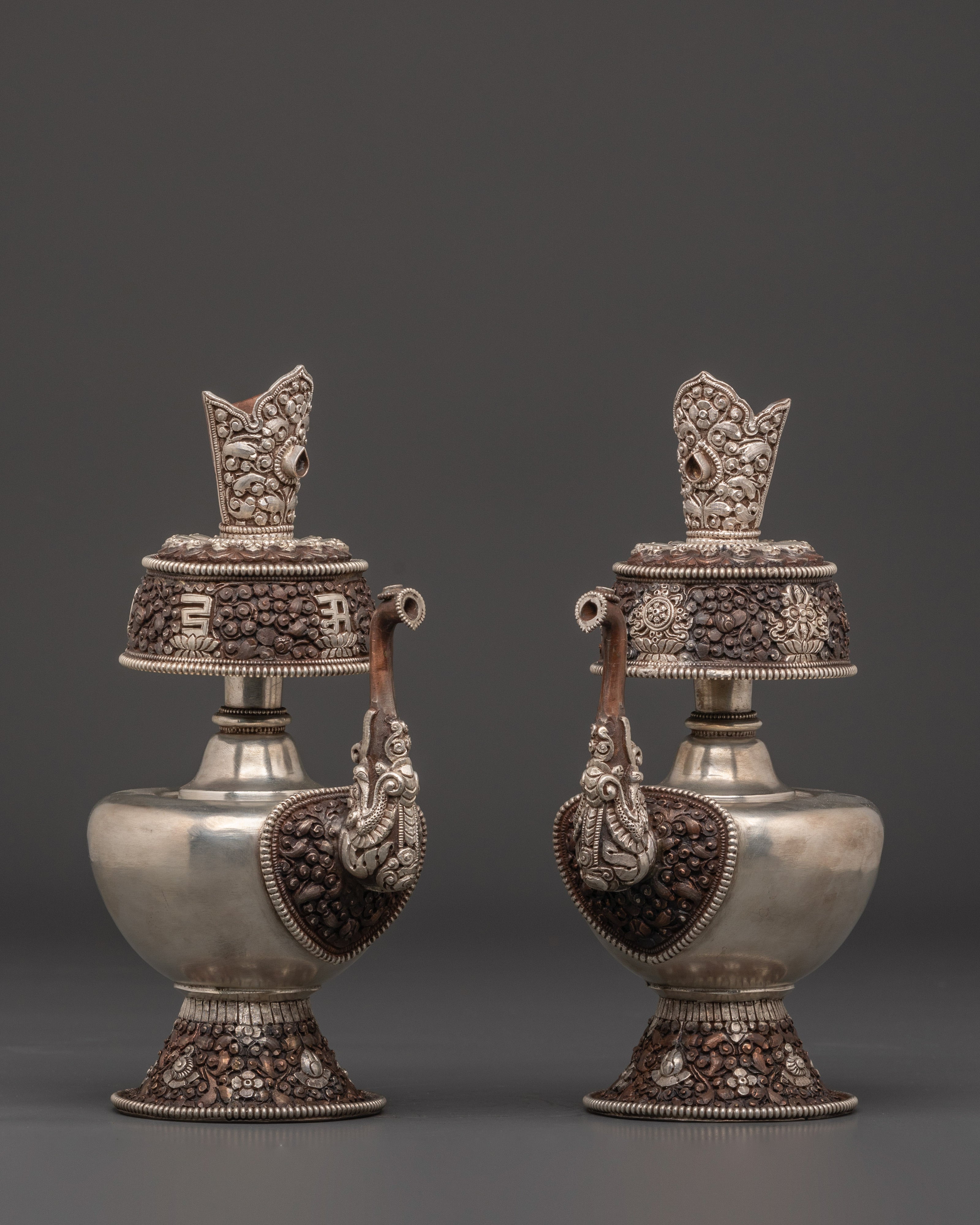 Pair of Tibetan Ritual Bumba | for Altar and Offering Ceremonies