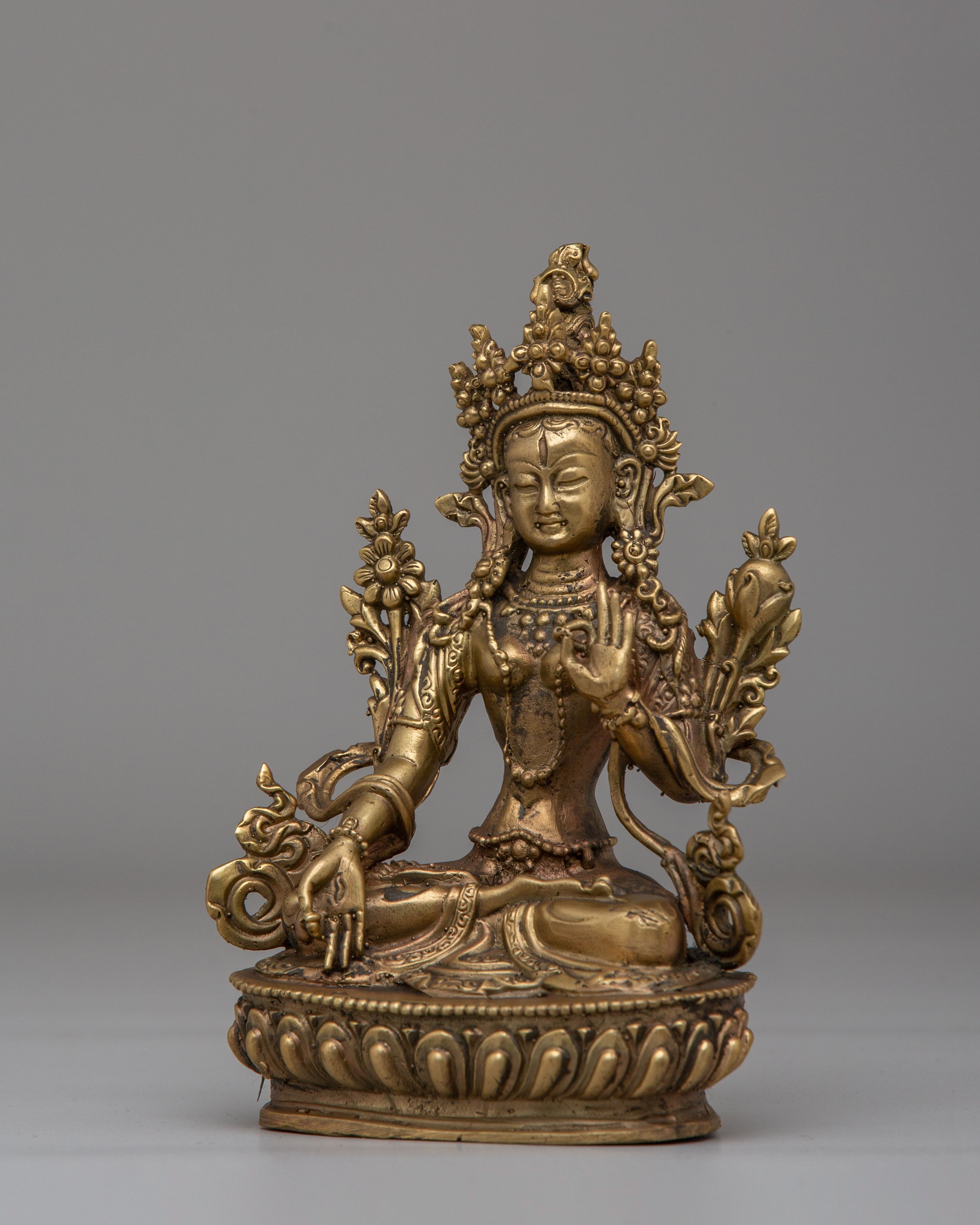 Handcrafted Tibetan White Tara Statue | Mother of Liberation