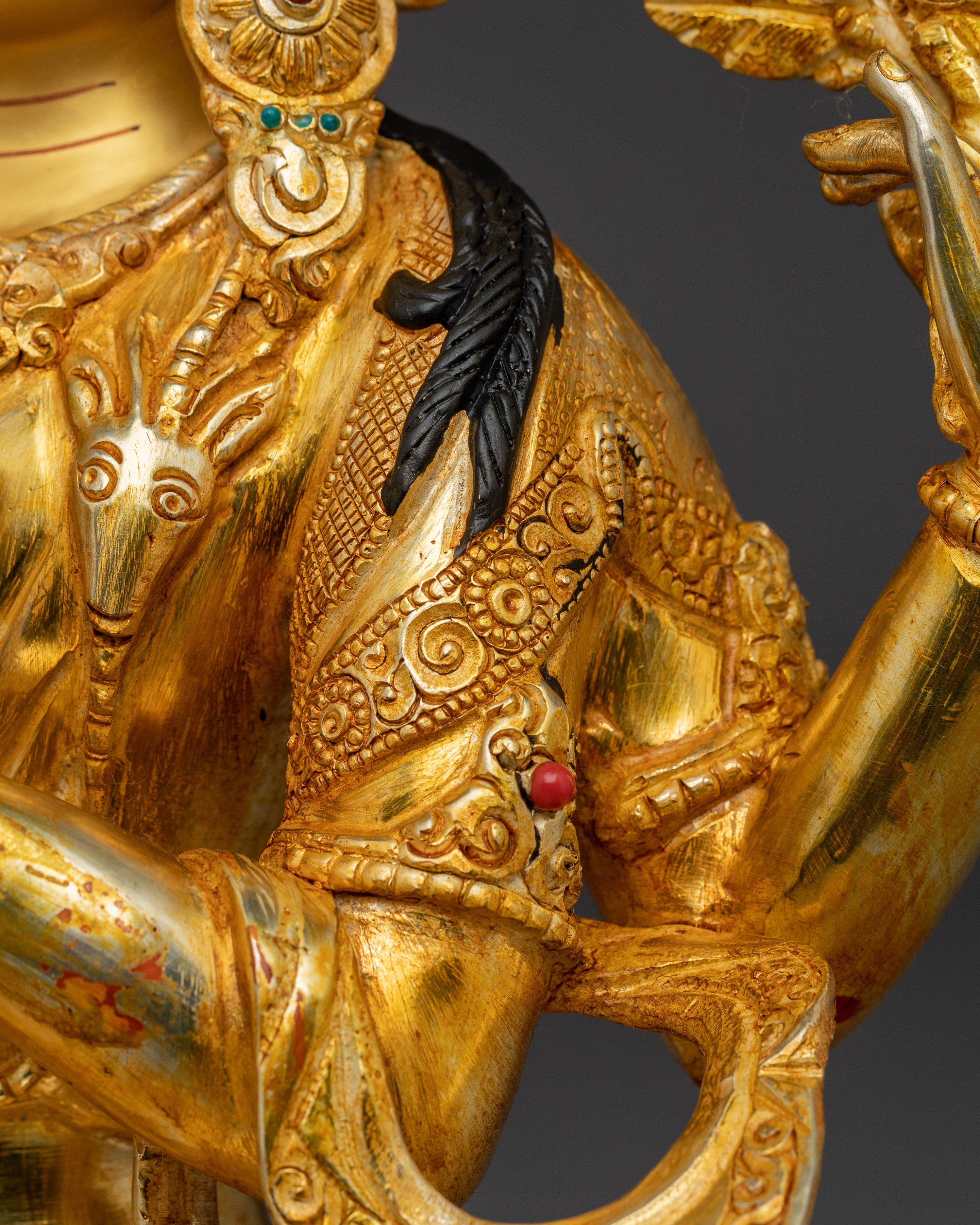 Golden Four Armed Chenrezig Statue | Spiritual Enlightenment