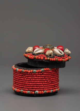Handcrafted Beaded Jewelry Box | Handmade Metal Treasure Box