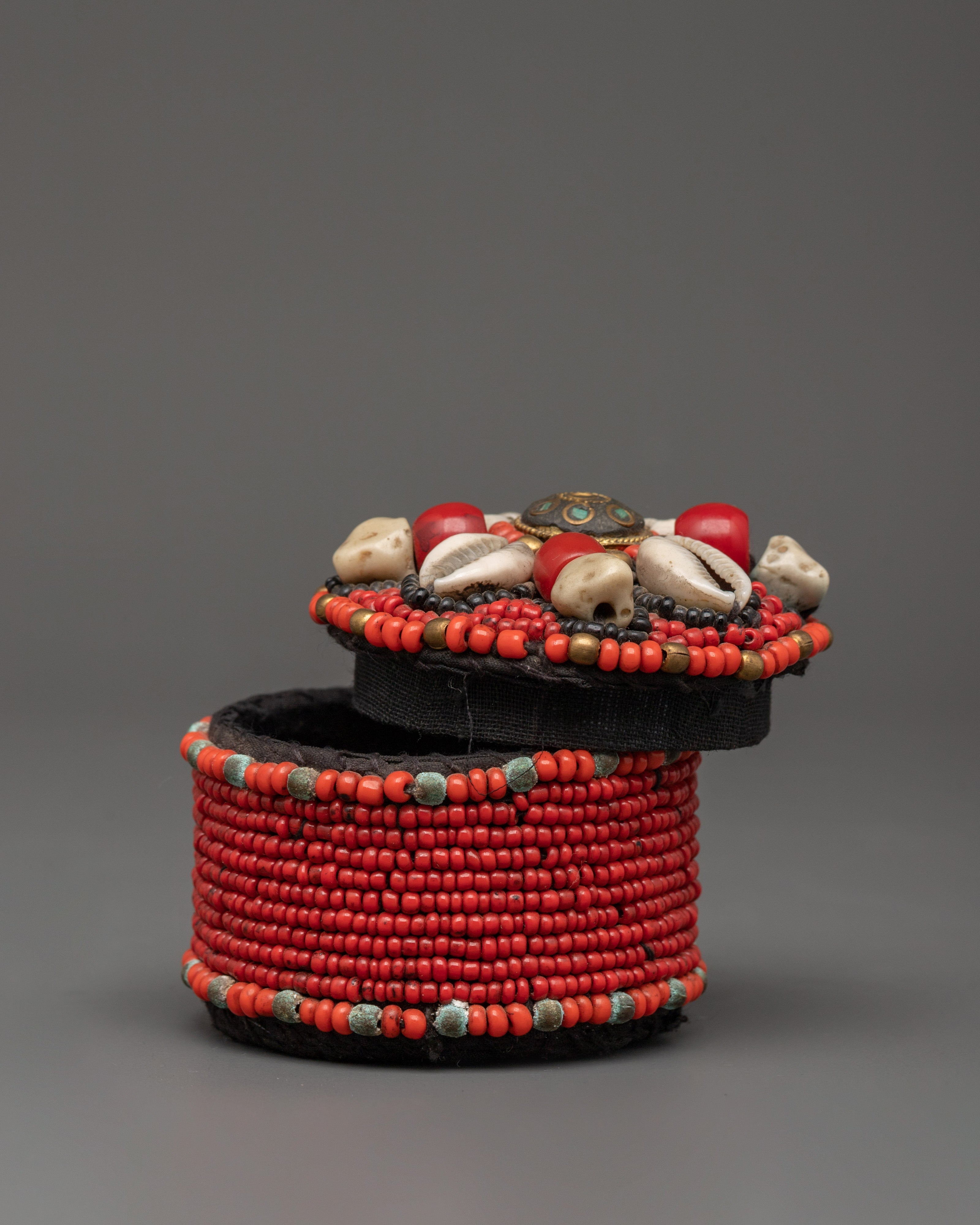 Handcrafted Beaded Jewelry Box | Handmade Metal Treasure Box