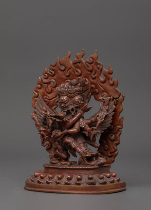 Hayagriva Statue in Oxidized Copper | Fierce Guardian Deity