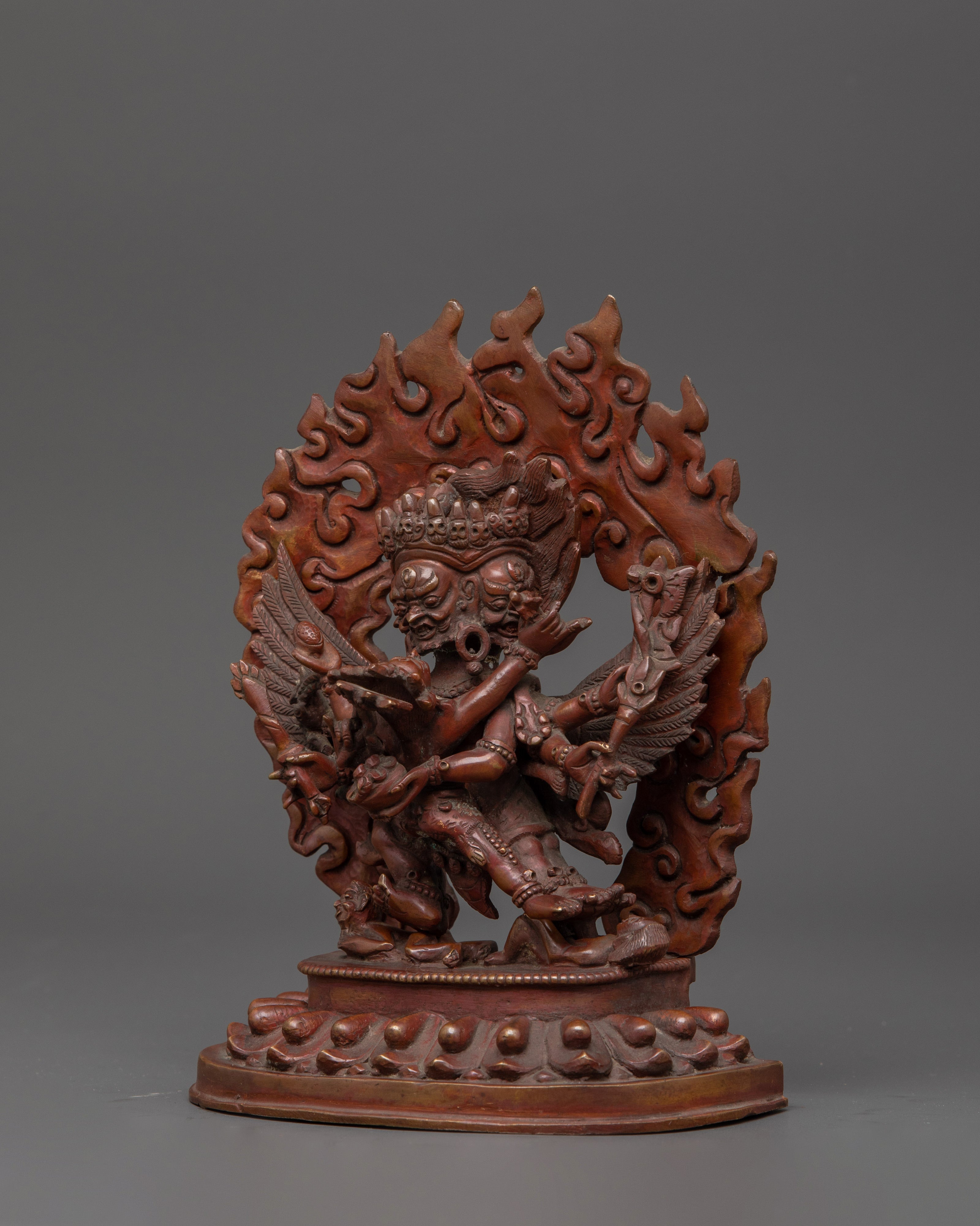 Hayagriva Statue in Oxidized Copper | Fierce Guardian Deity