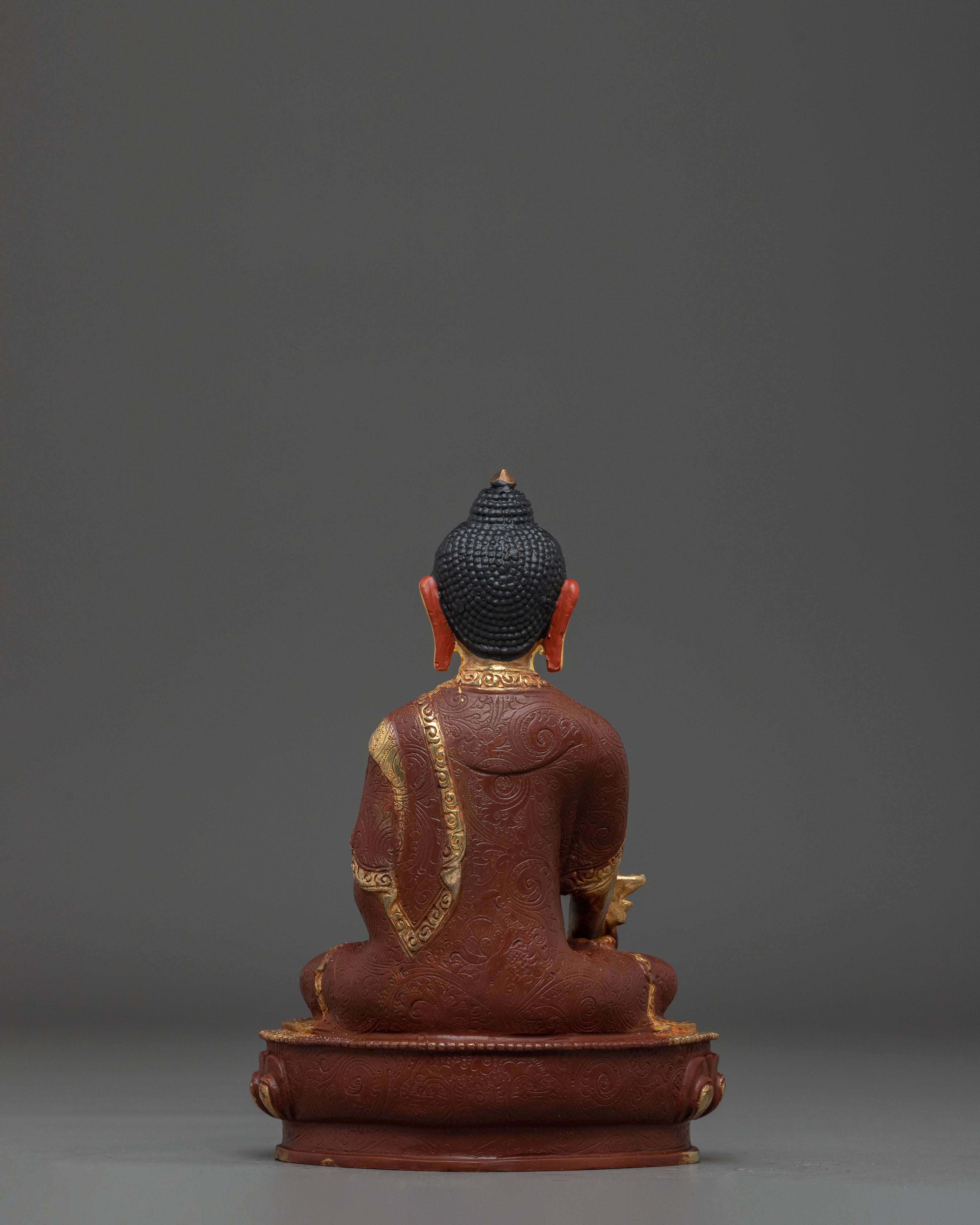 Golden Buddhist Healing Buddha Bhaisajyaguru Statue
