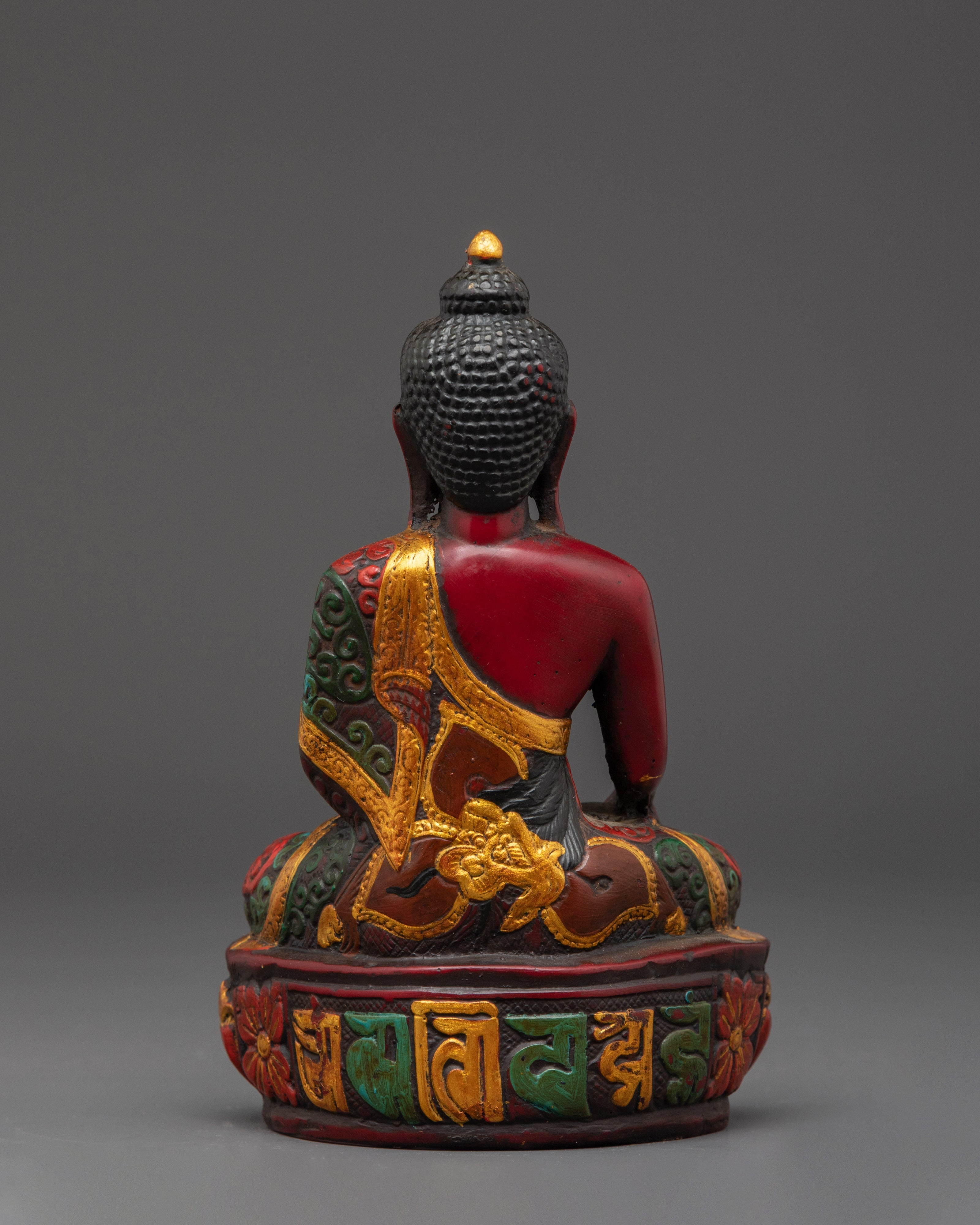Tibetan Shakyamuni Buddha Sculpture | Handcrafted Ceramic Buddha Statue
