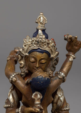 Handcrafted Tibetan Vajrasattva Consort Statue | Spiritual Purification Deity