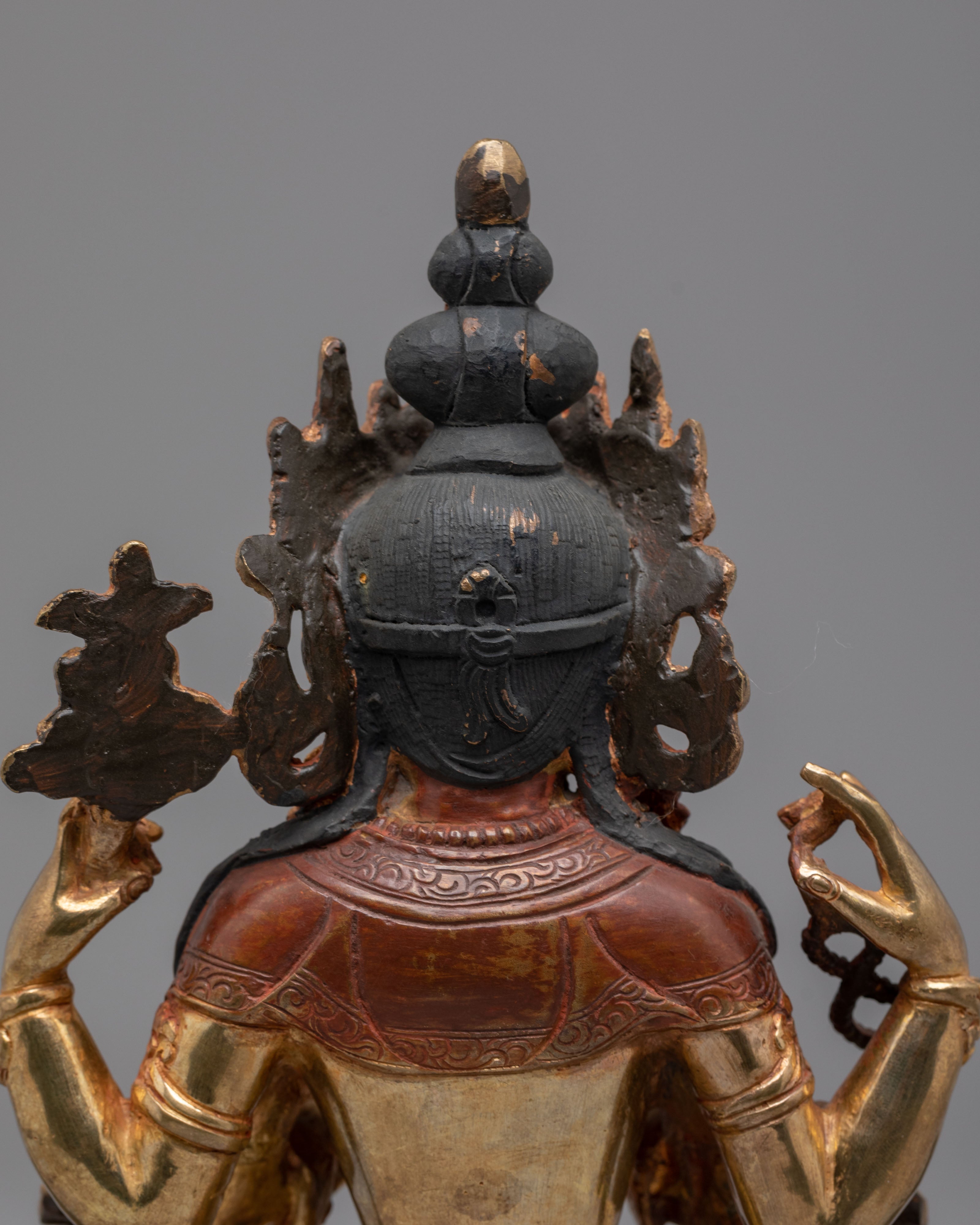 Bodhisattva Chenrezig Sacred Statue | Gold Plated Chenrezig