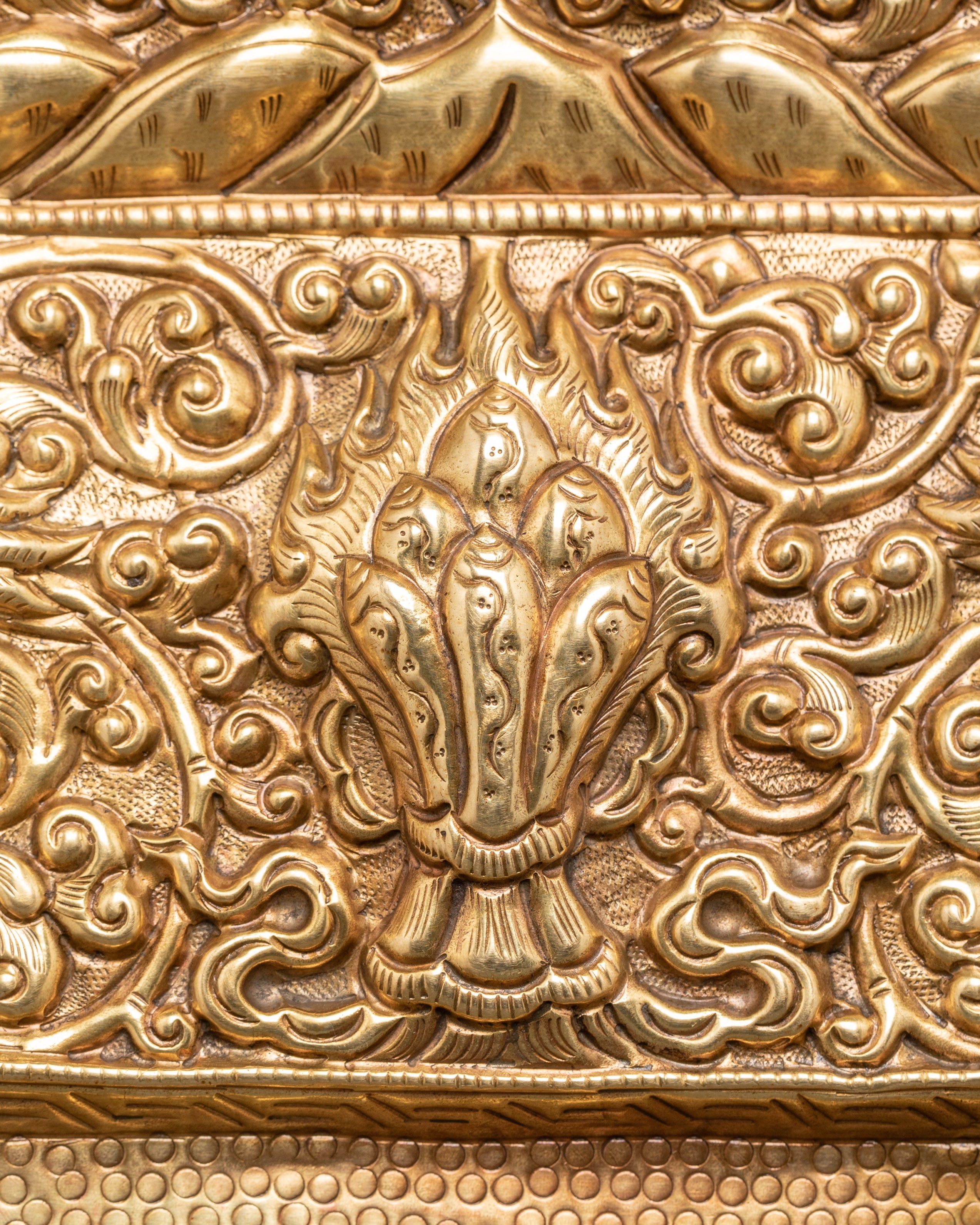 Spiritual Tibetan Buddhist Wall Hanging | Sacred Brass Vajra Symbol Wall Art