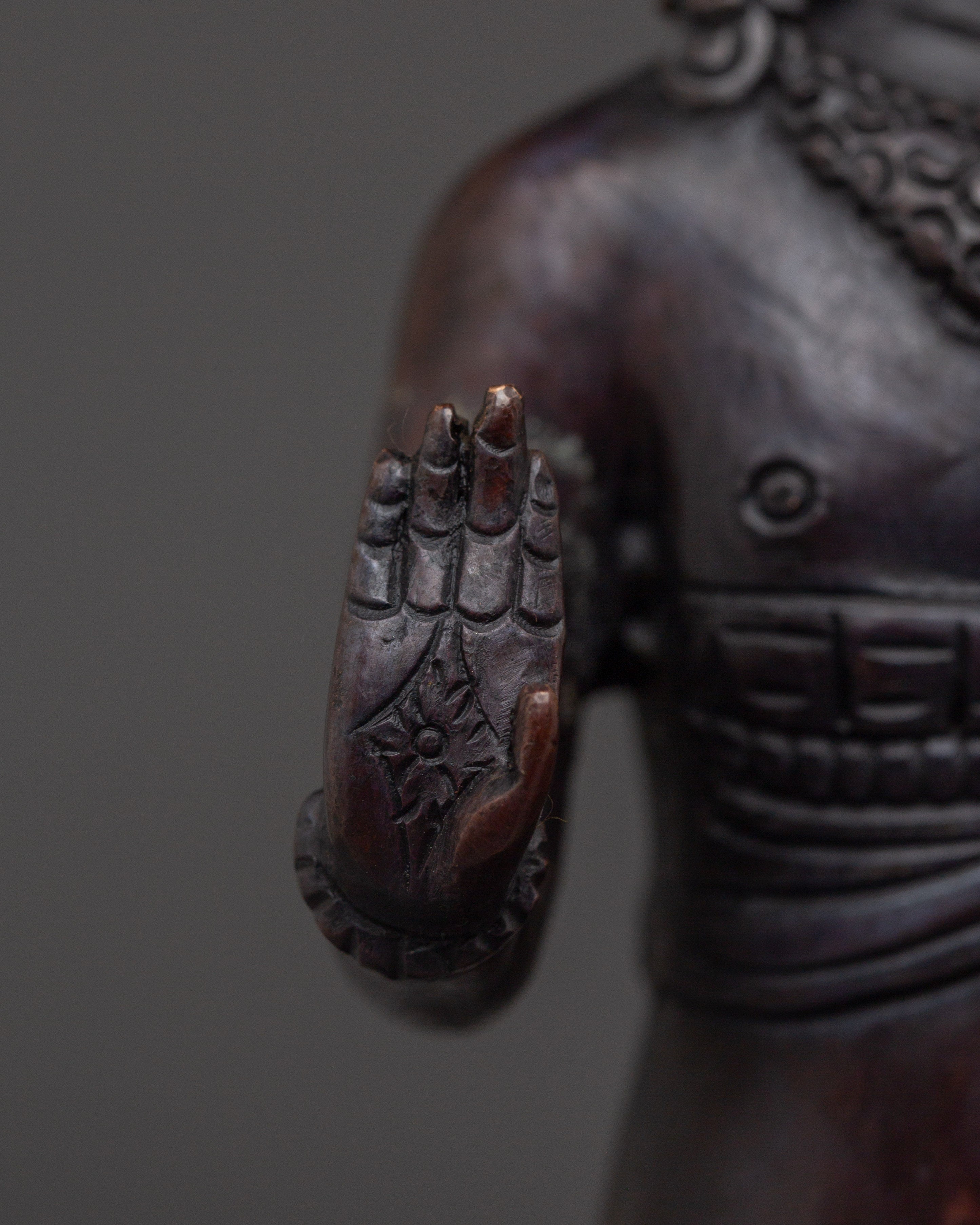 Standing Buddha Copper Statue | Spiritual Home Decor