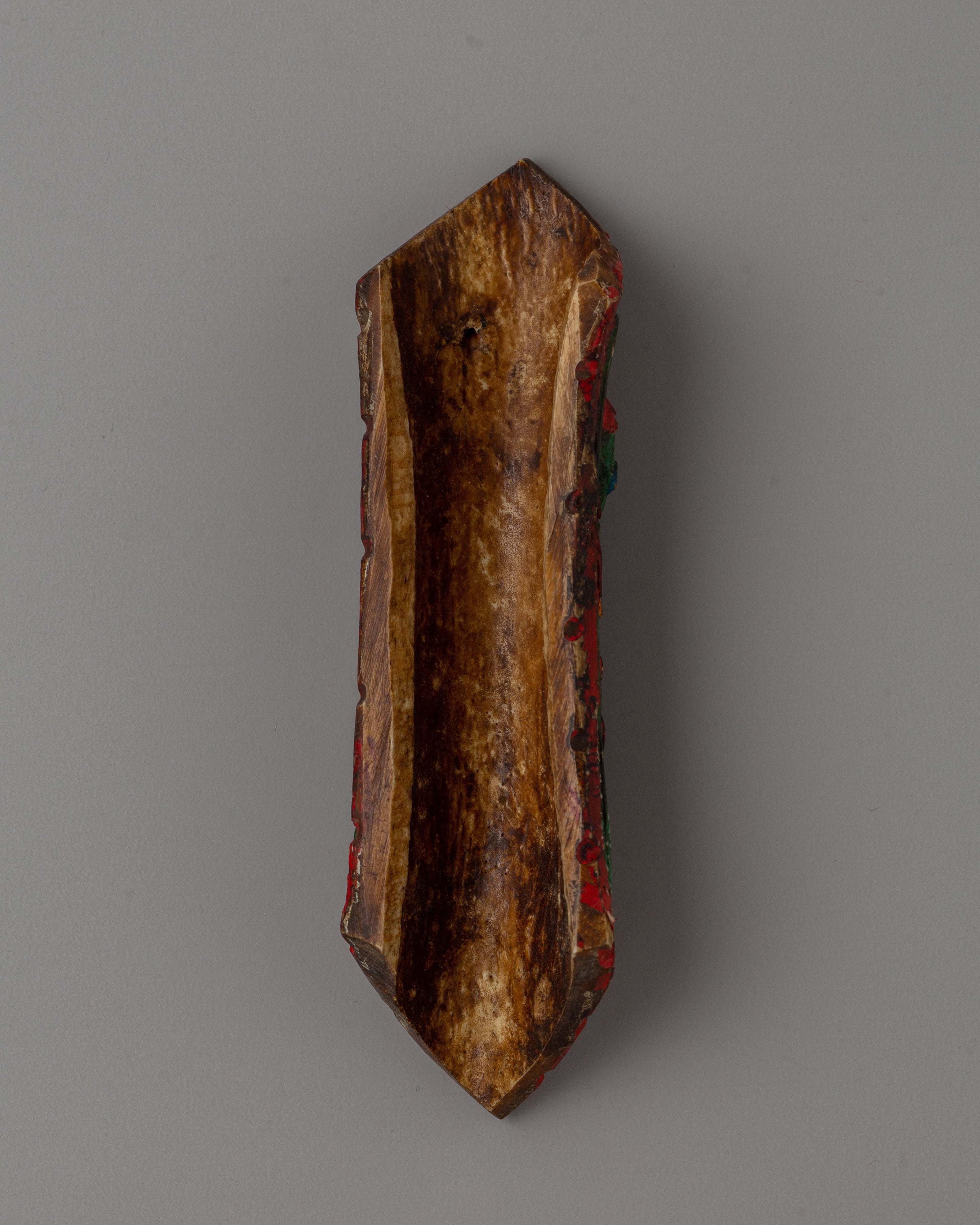 Yamantaka Buffalo Bone Apron Ornament | Tibetan Protector Deity Art
