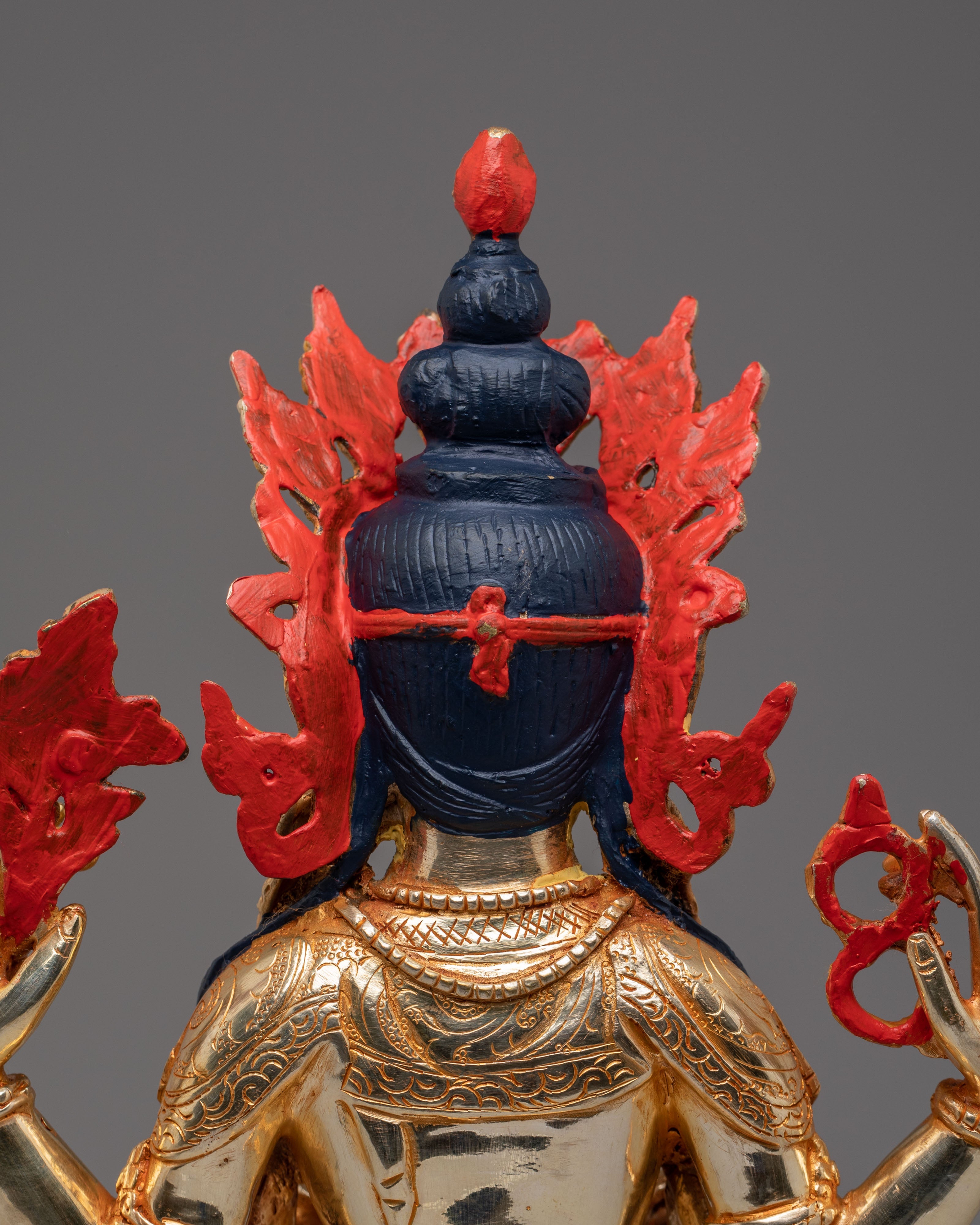 Vajrayana Chenrezig Deity Statue | Tibetan Buddhist Avalokiteshvara Sculpture