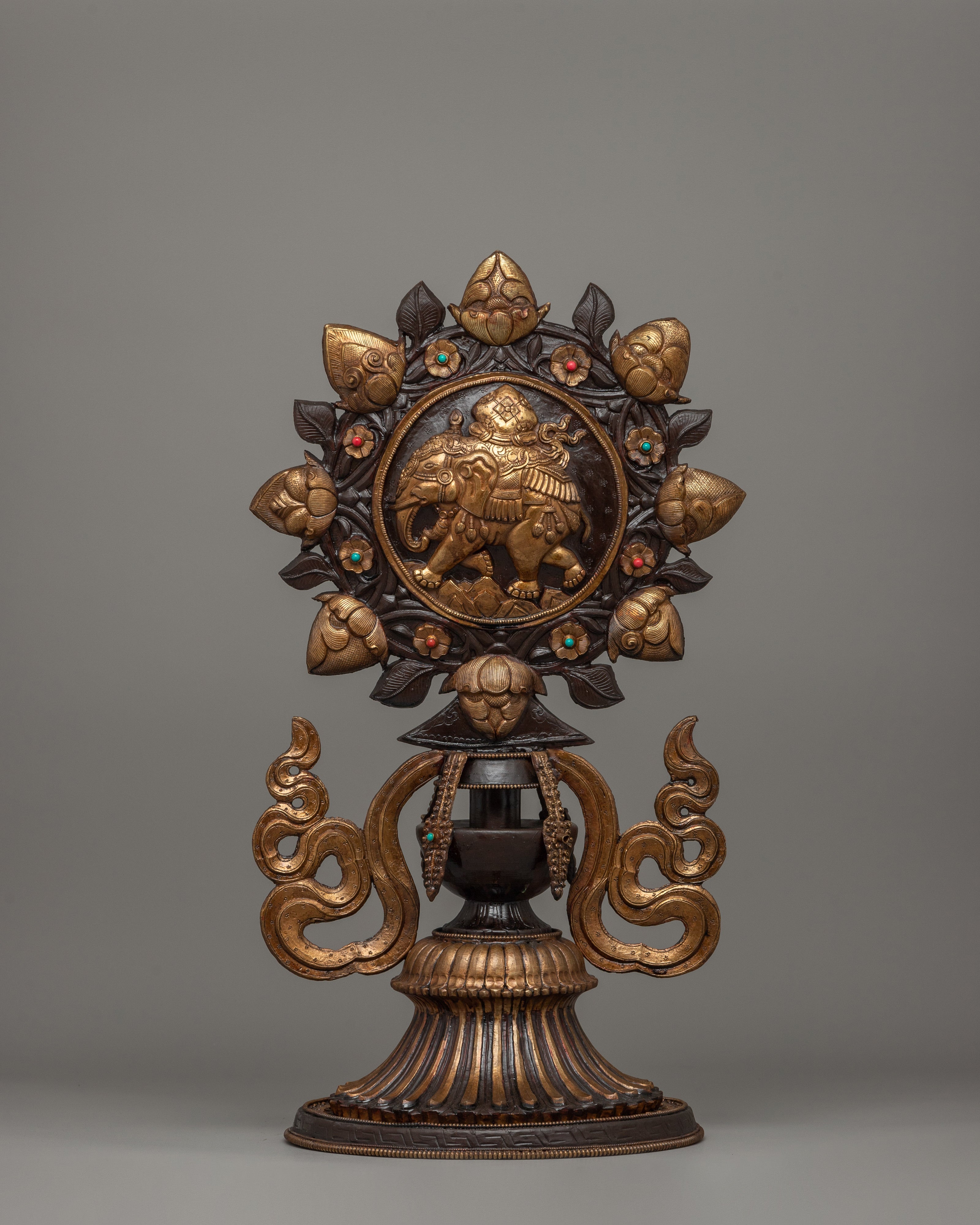 Buddhist  King Queen Statue Set | Buddhist Deity Statues for Spiritual Harmony