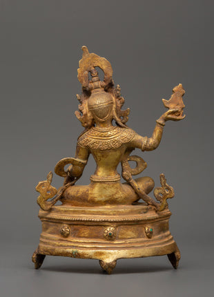Bodhisattva Statue with Antique Finish | Altar and Shrine Craft