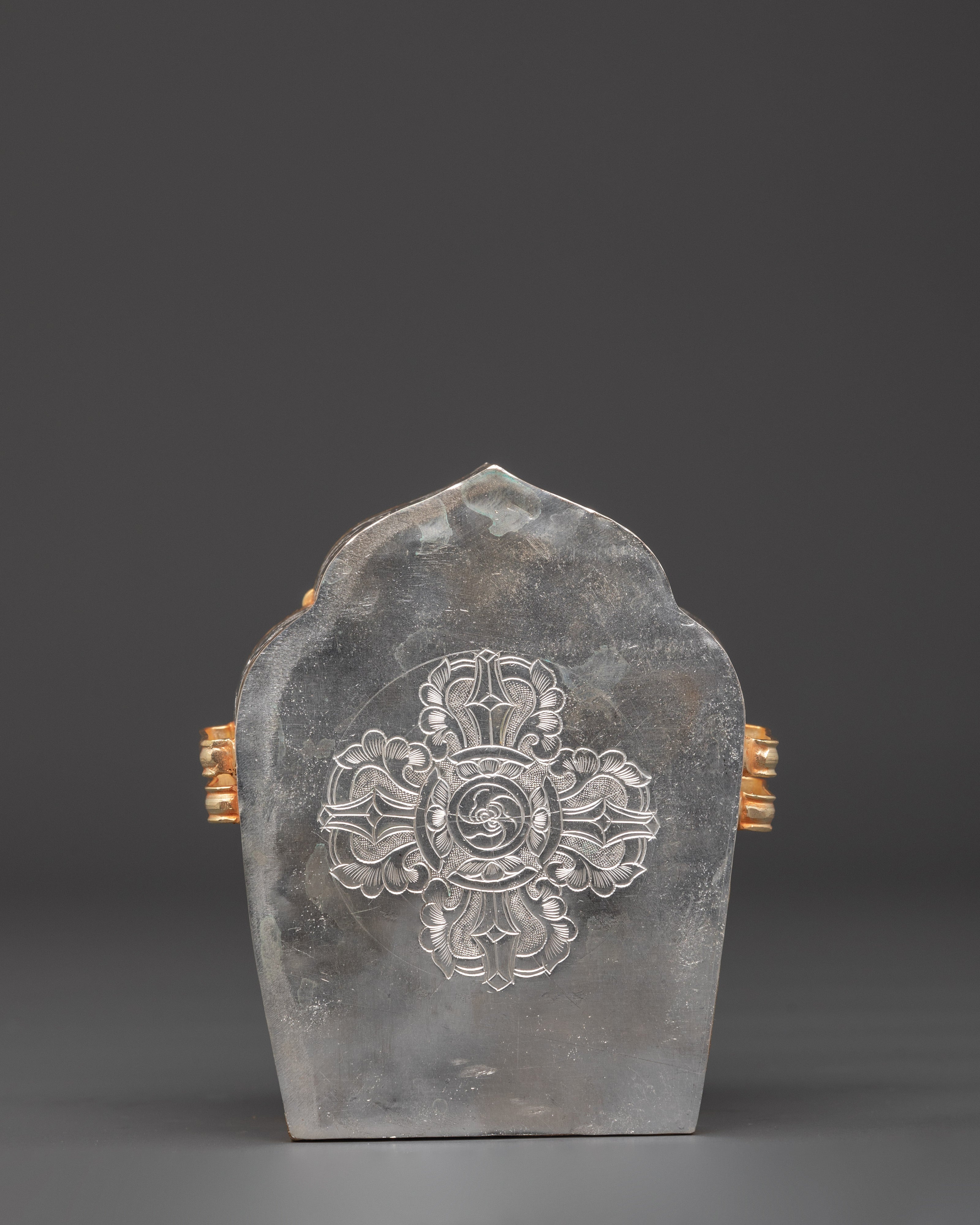 Copper Gold Plated Tibetan Buddhist Ghau Box | Sacred Box for Spiritual Practice