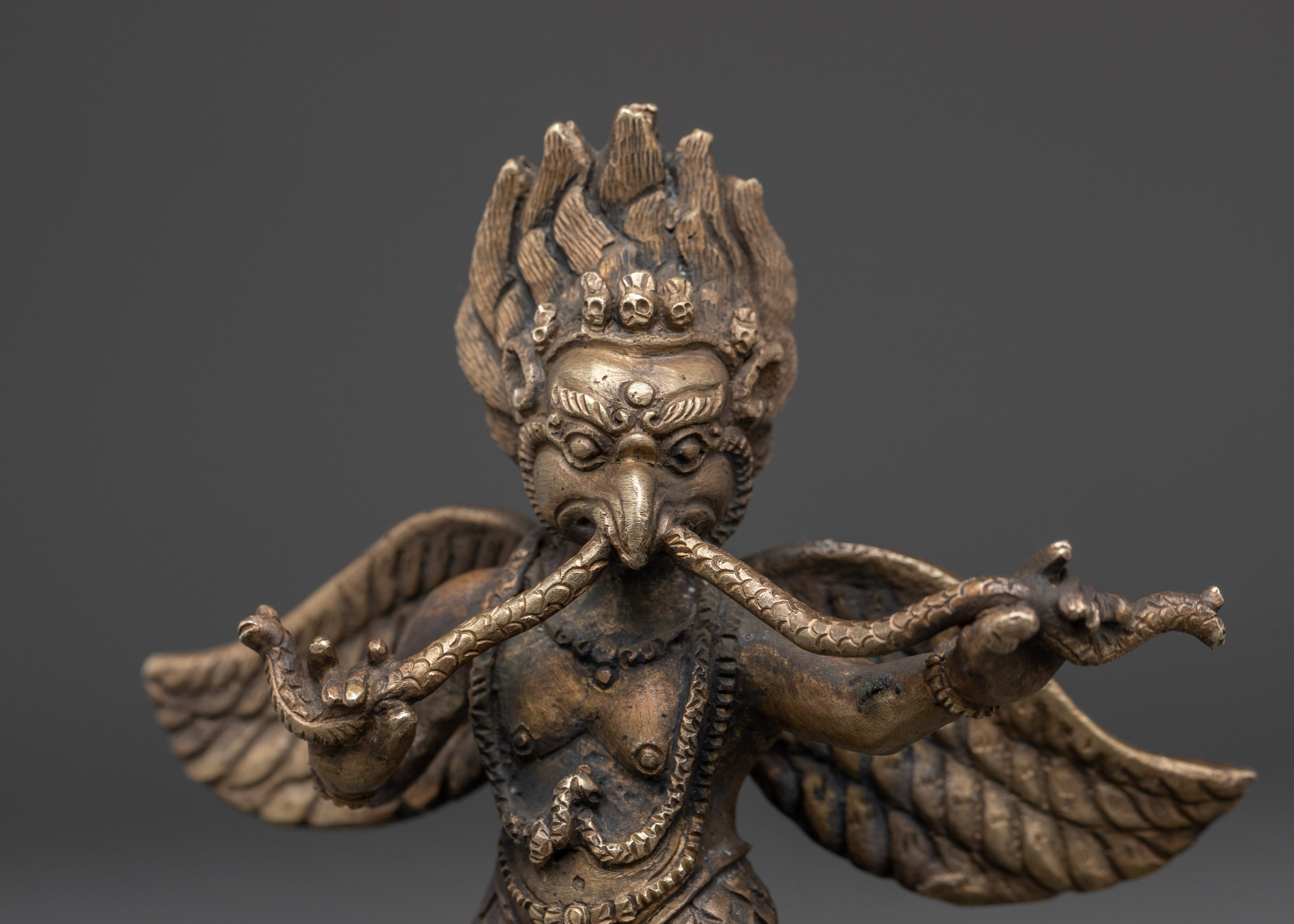 Handcrafted Brass Garuda Statue | Winged Protector