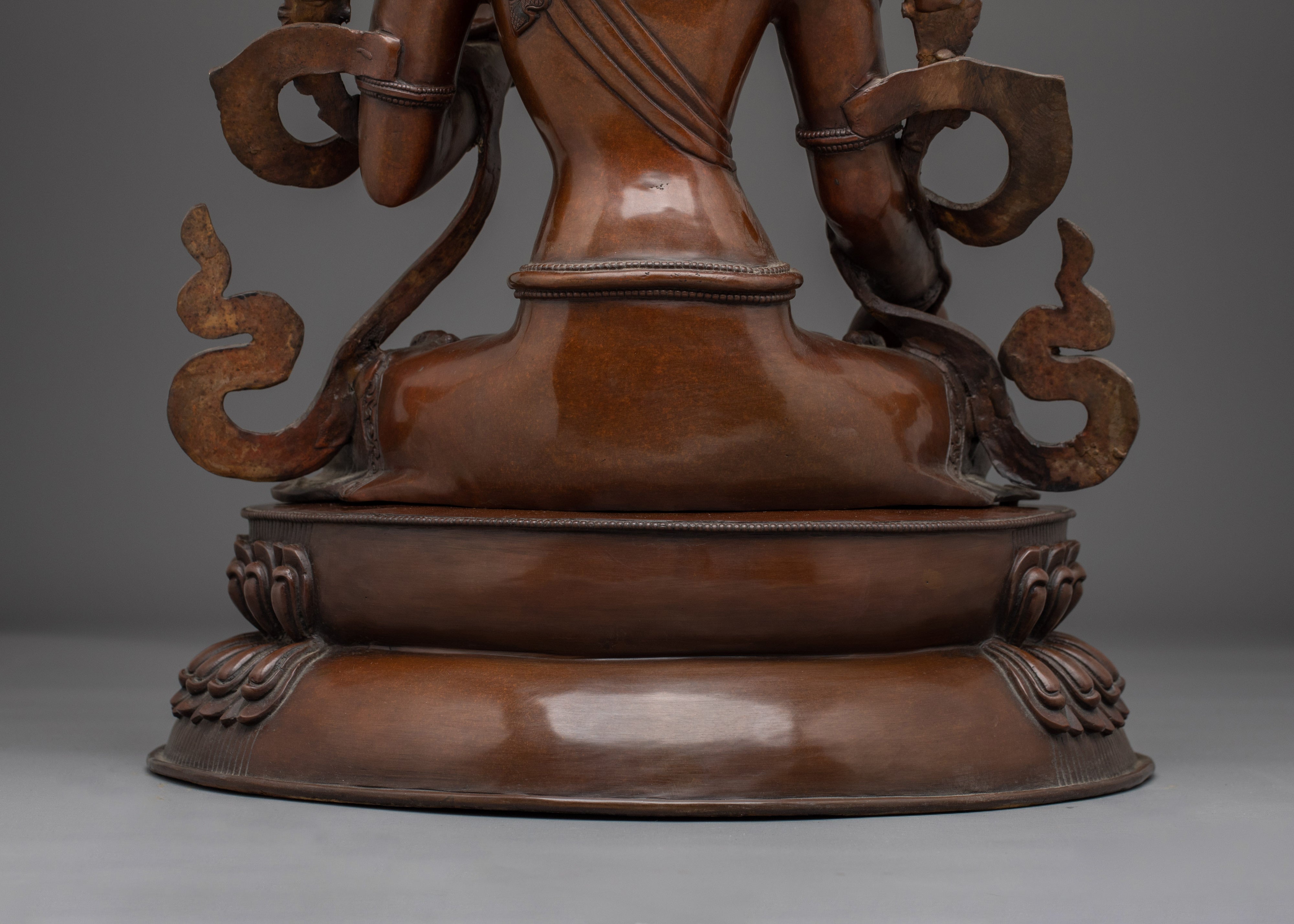 Copper Sculpture of White Tara | Peaceful Tara