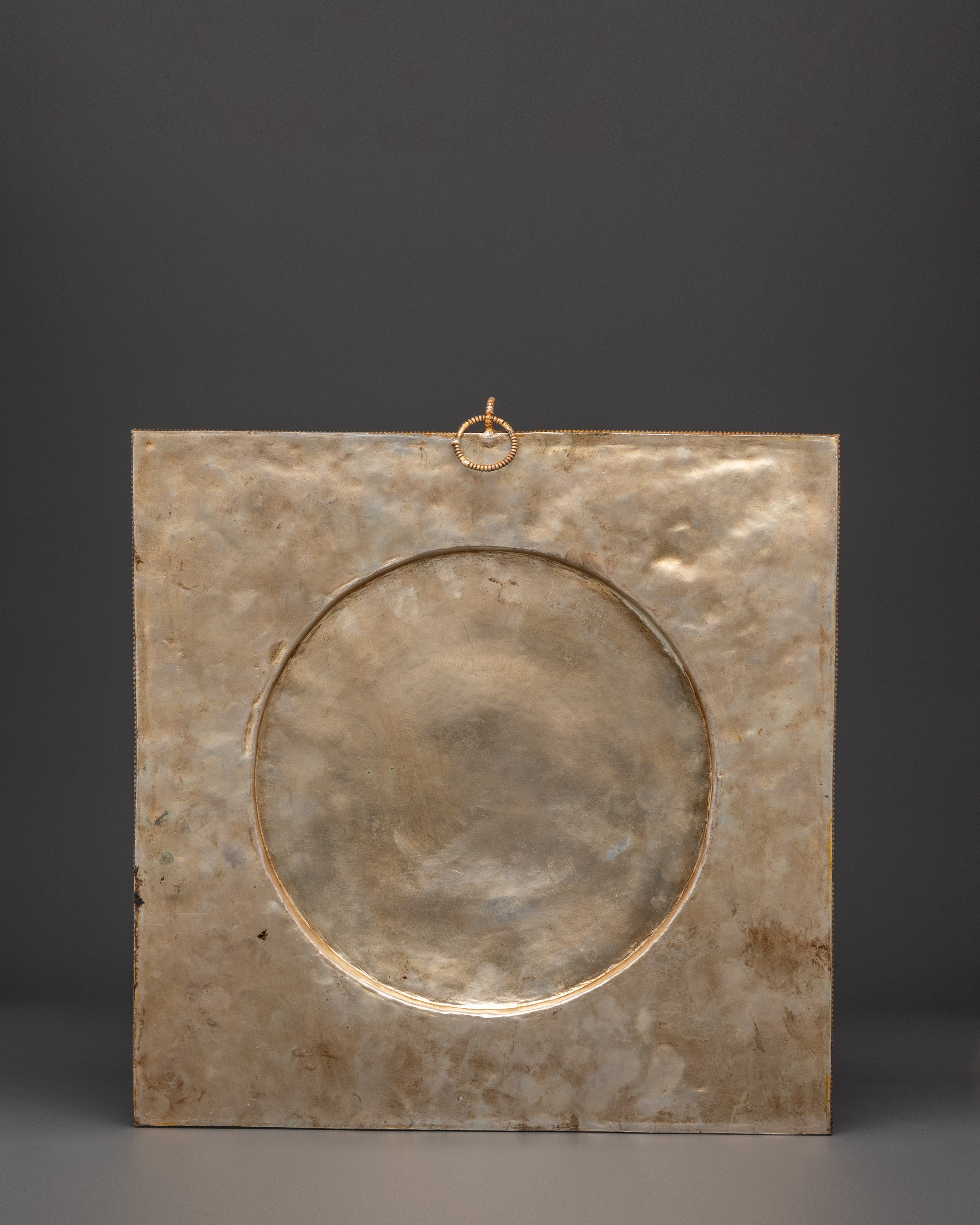 Spiritual Bishow Vajra Wall Hanging | Gold Plated Copper Art