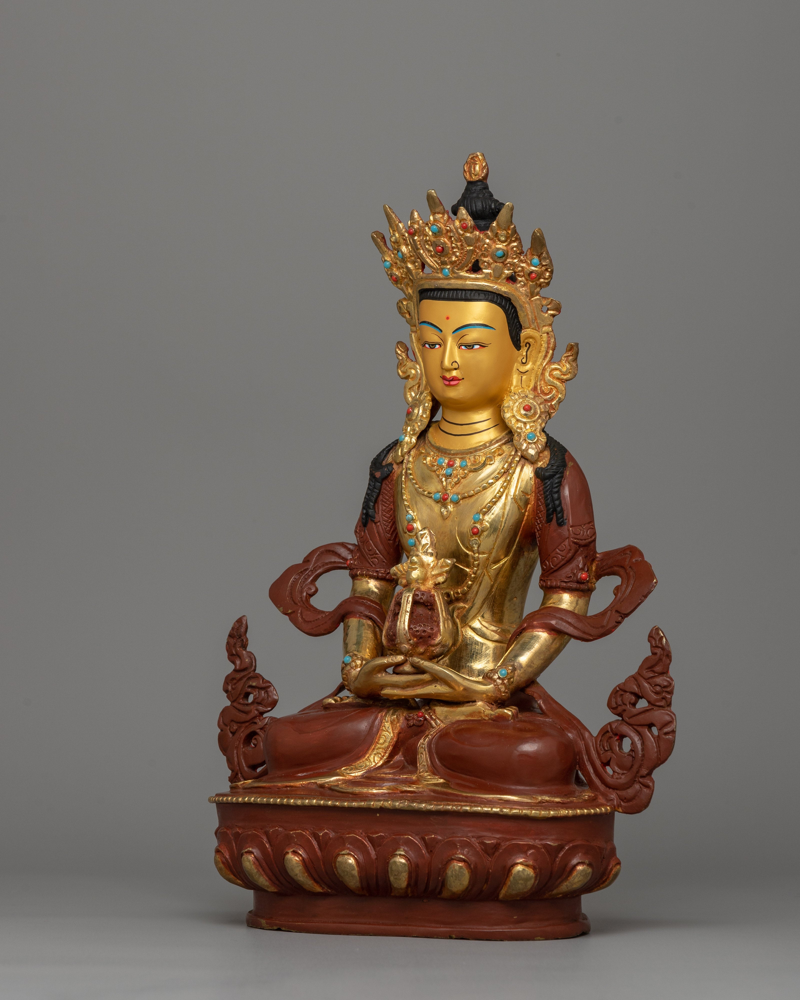 Handcrafted Long Life Deity Amitayus Statue | Symbol of Prosperity