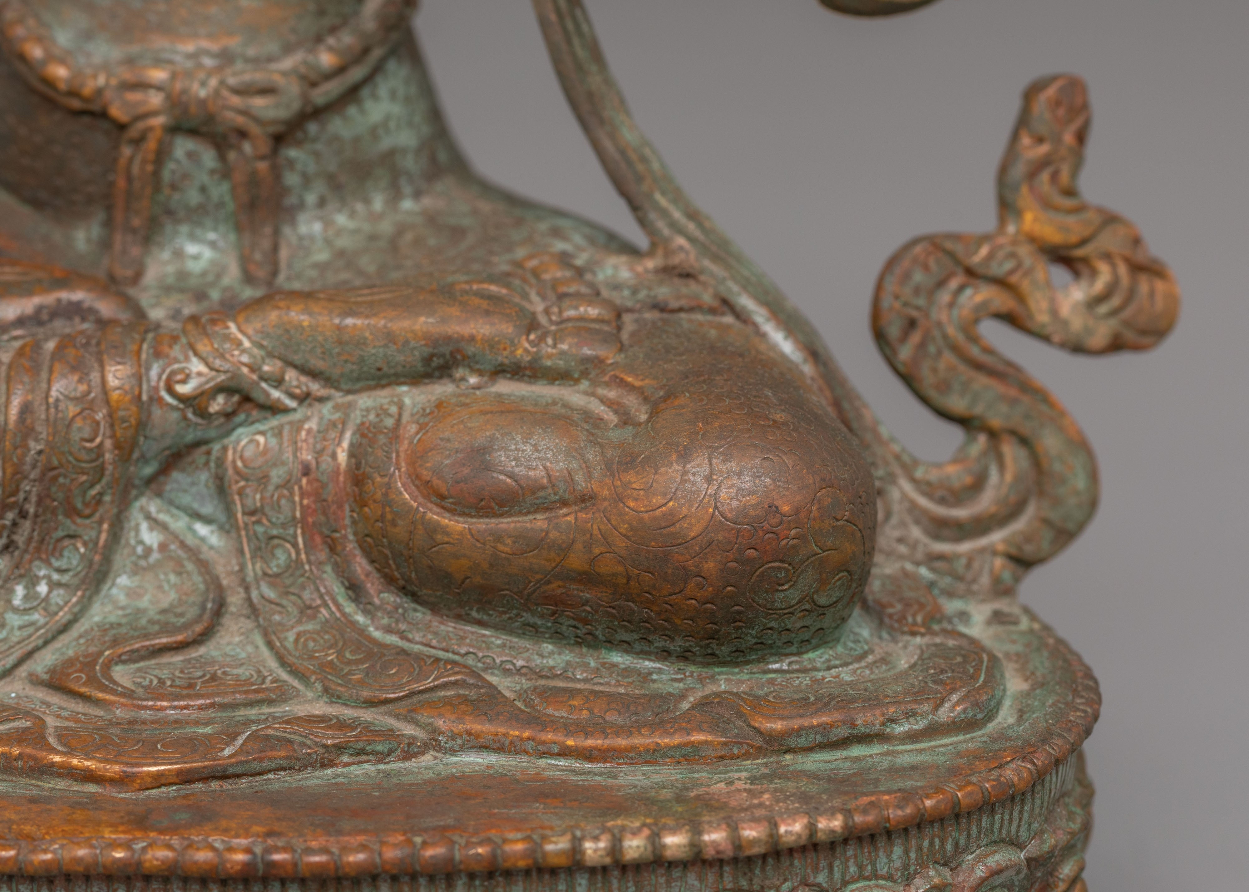 Oxidized Copper Statue of Green Tara | Enlightened Tara
