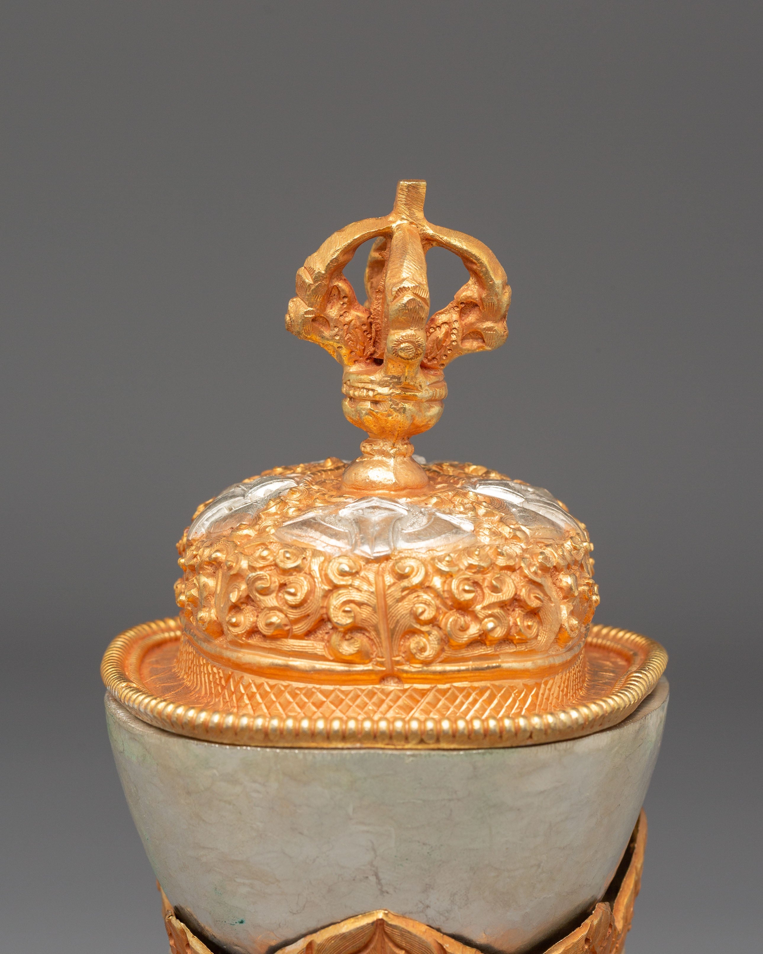 Sacred Tibetan Kapala Ceremonial Item | Buddhist Ritual Offering Artifact