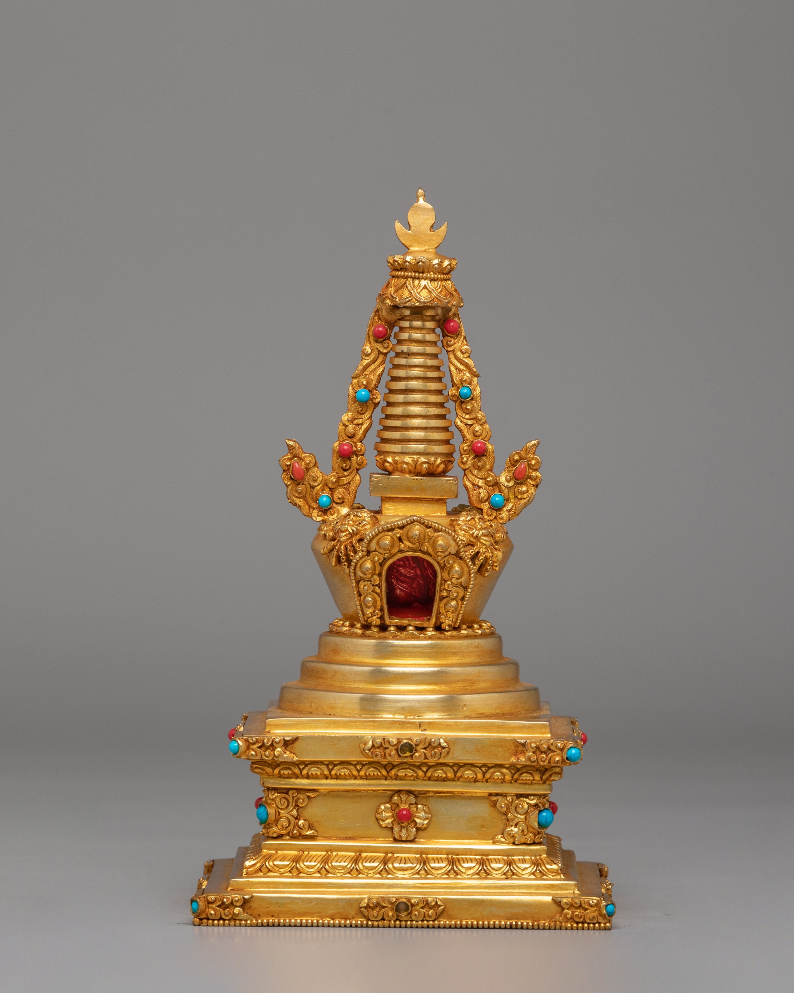 Buddhist Eight Stupa Collection Set | Sacred Ritual Artifact