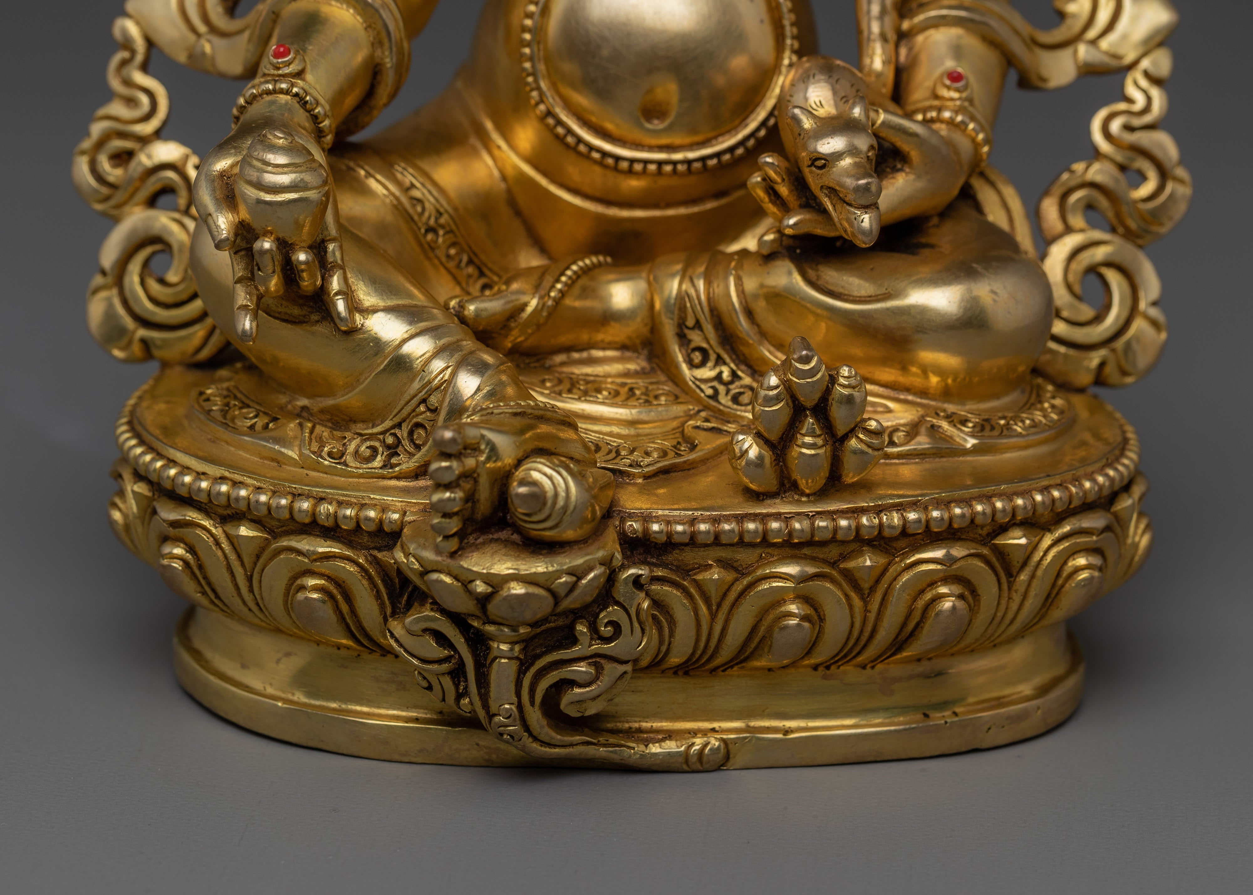 Dzambhala statue with a Copper Body | Buddha of Wealth and Prosperity