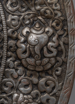Traditional Vajrapani Metal Thangka | Sacred Tibetan Artwork for Strength and Protection