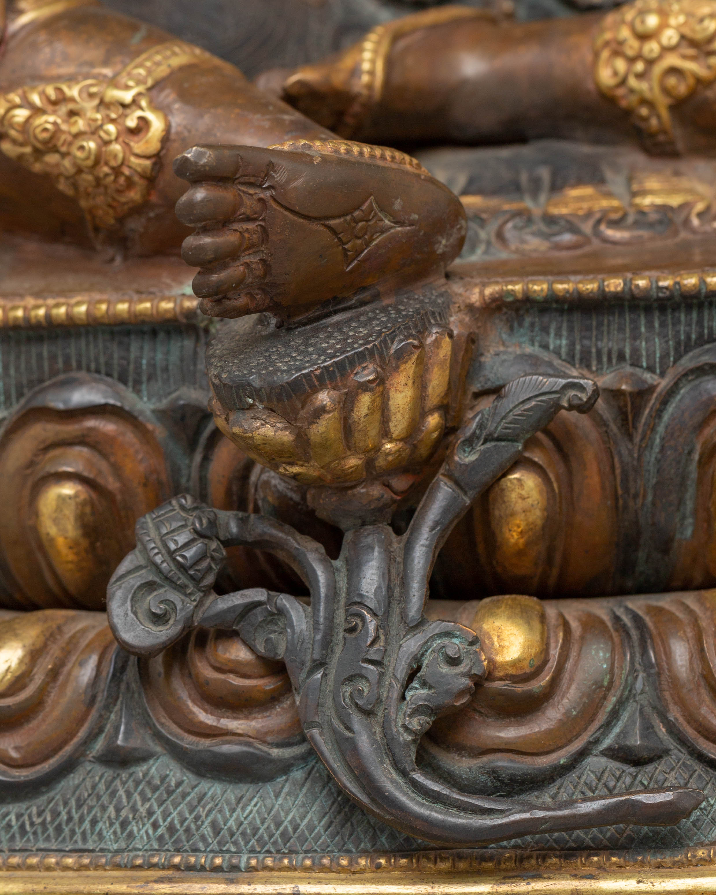 24K Gold Glided Statue of Green Tara | Enlightened Tara