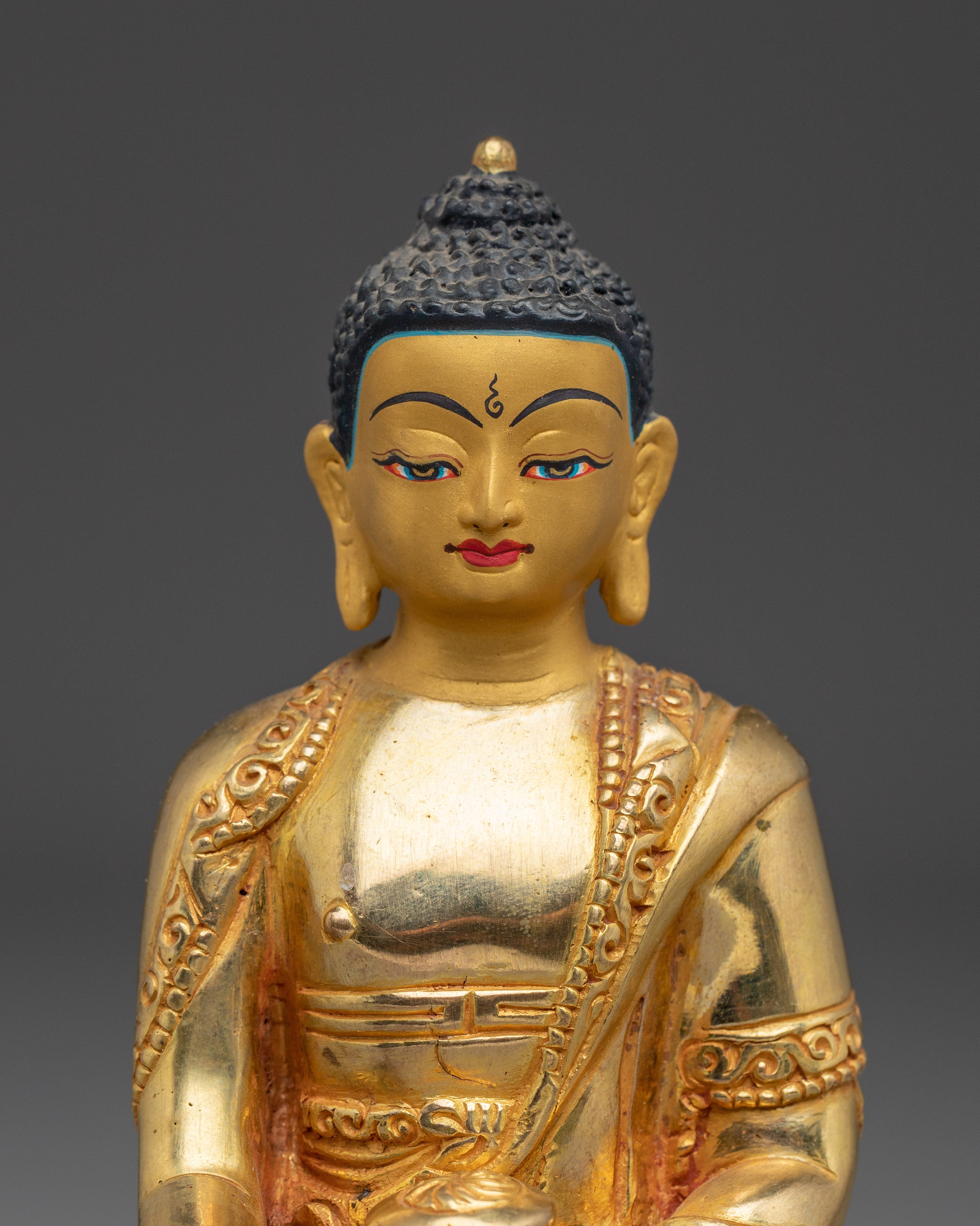 Handmade Tibetan Shakyamuni Buddha Statue | Buddhist Decor