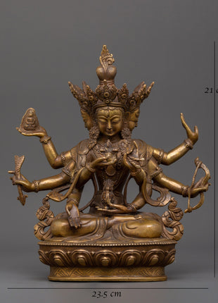 Antique Copper Namgyalma Statue |  Buddhist Ritual & Meditation