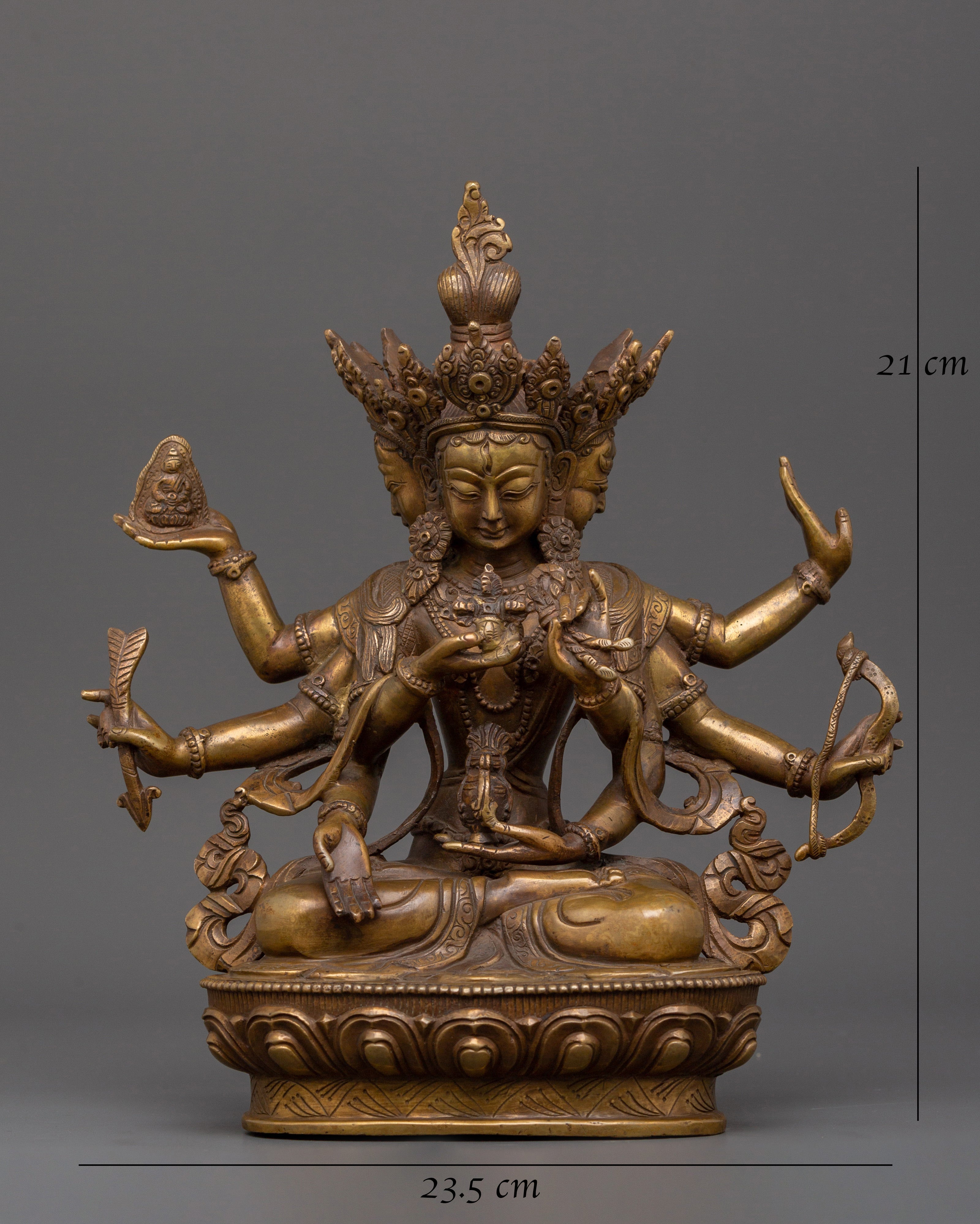 Antique Copper Namgyalma Statue |  Buddhist Ritual & Meditation