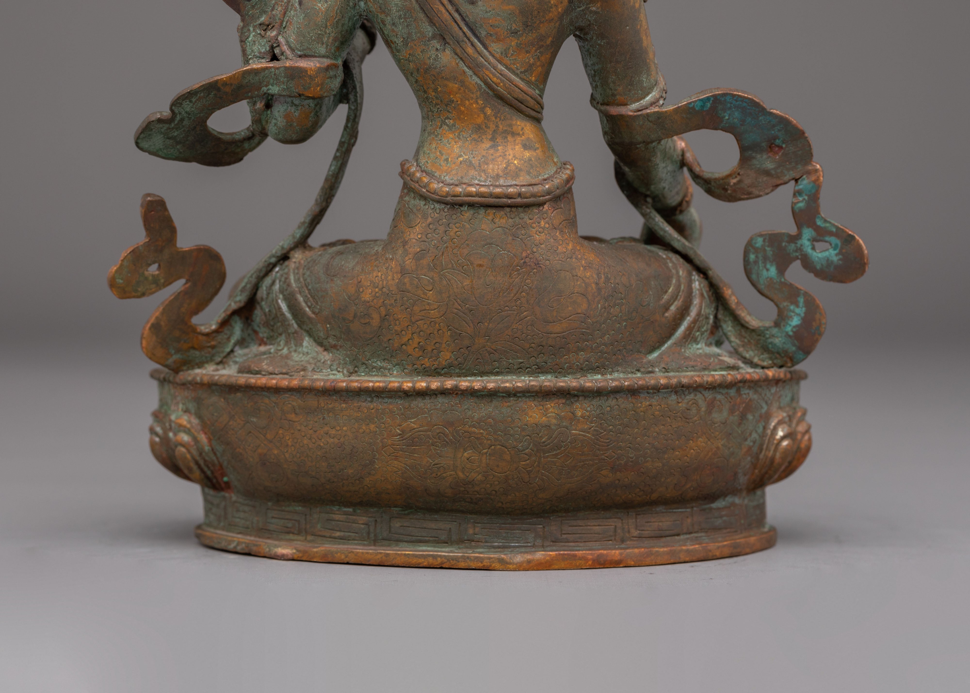 Oxidized Copper Statue of Green Tara | Enlightened Tara