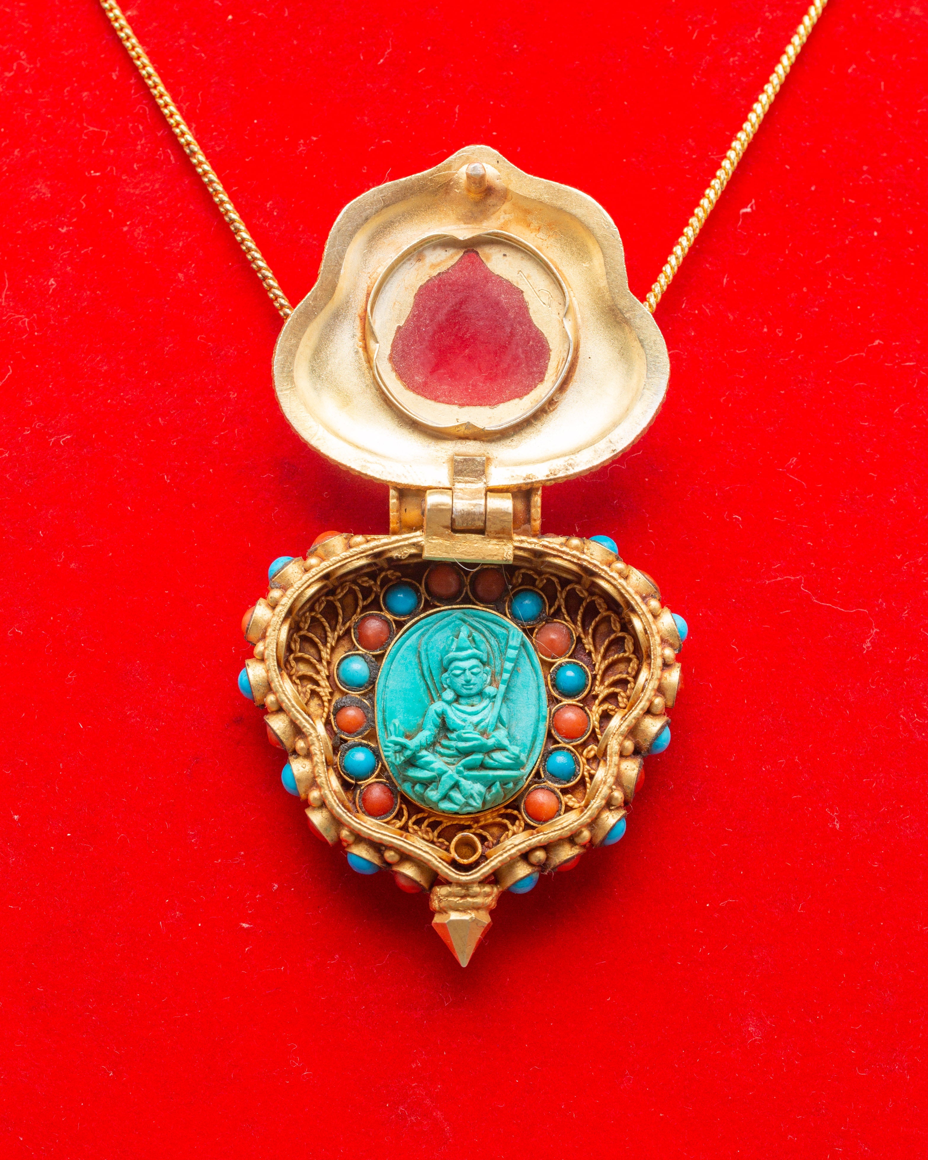 Handmade Padmasambhava Ghau Box Locket | Symbol of Purity and Spiritual