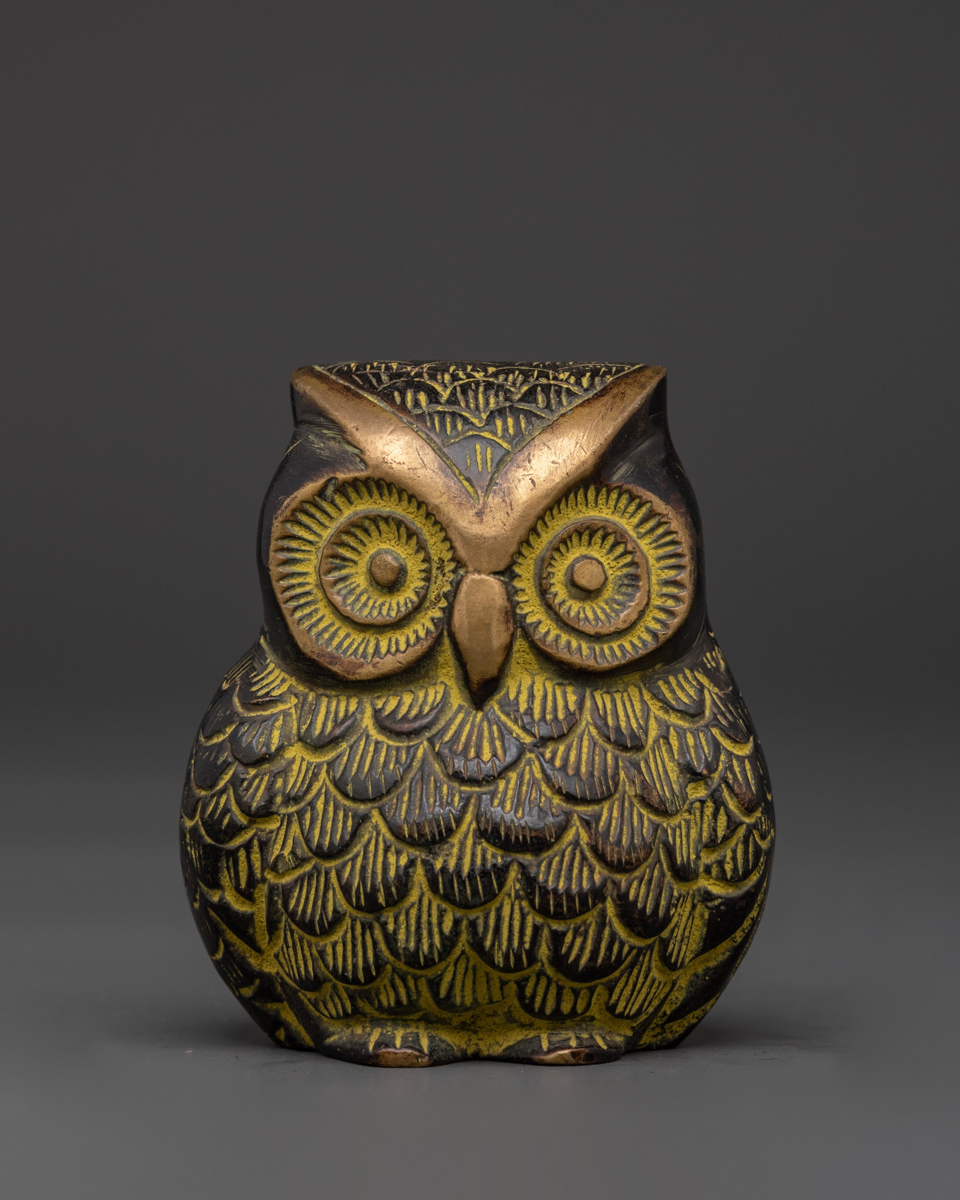 Tibetan Owl Symbol Sculpture