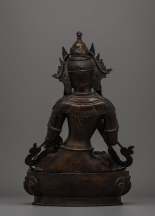 Handcrafted antique-finish Vajrasattva  bronze Buddha statue | Sacred Home Decor, Spiritual Altar Piece