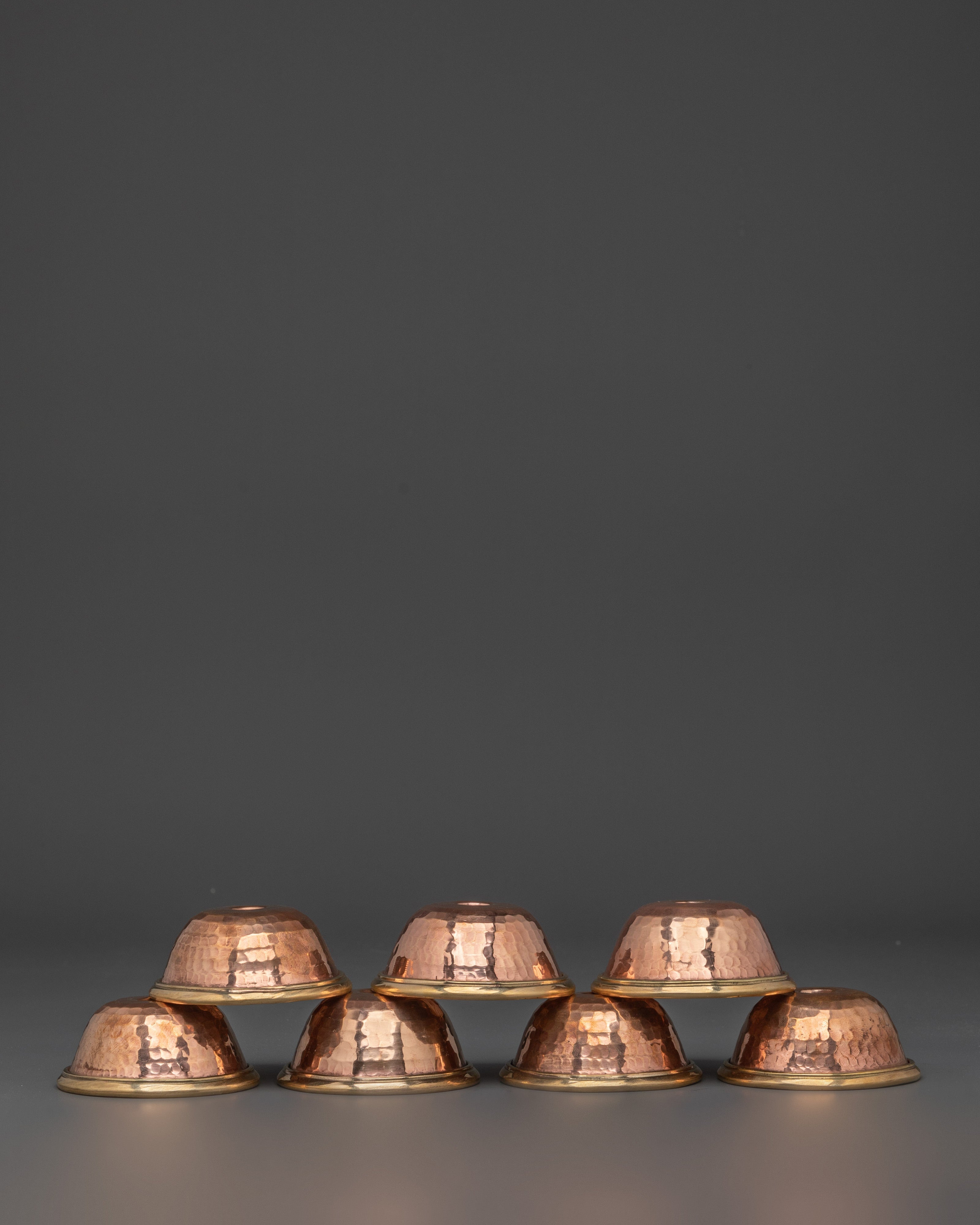Copper Offering Water Bowls for Buddhist Rituals