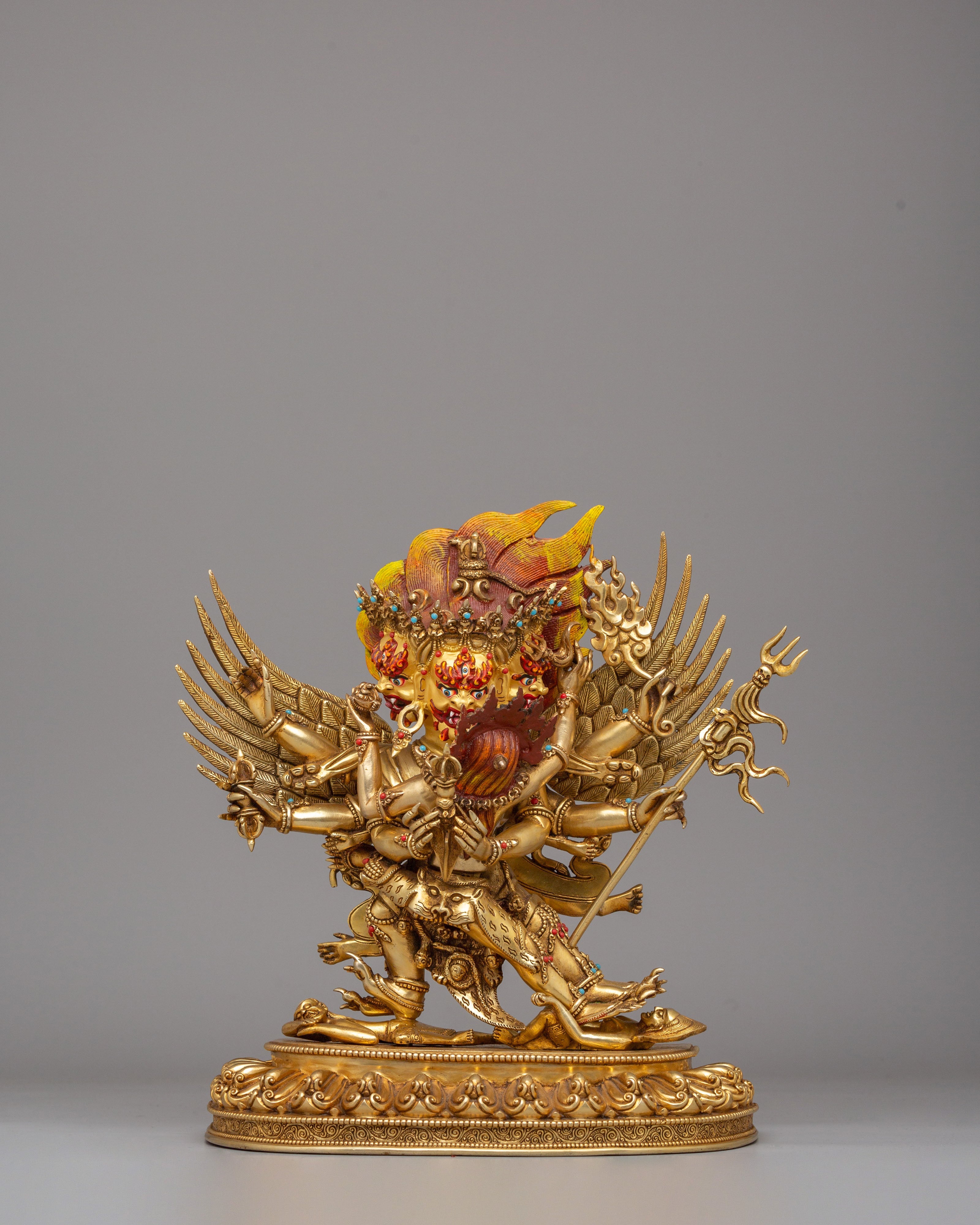 Handmade Altar Vajrakilaya Statue | Wrathful Tibetan Buddhist Deity