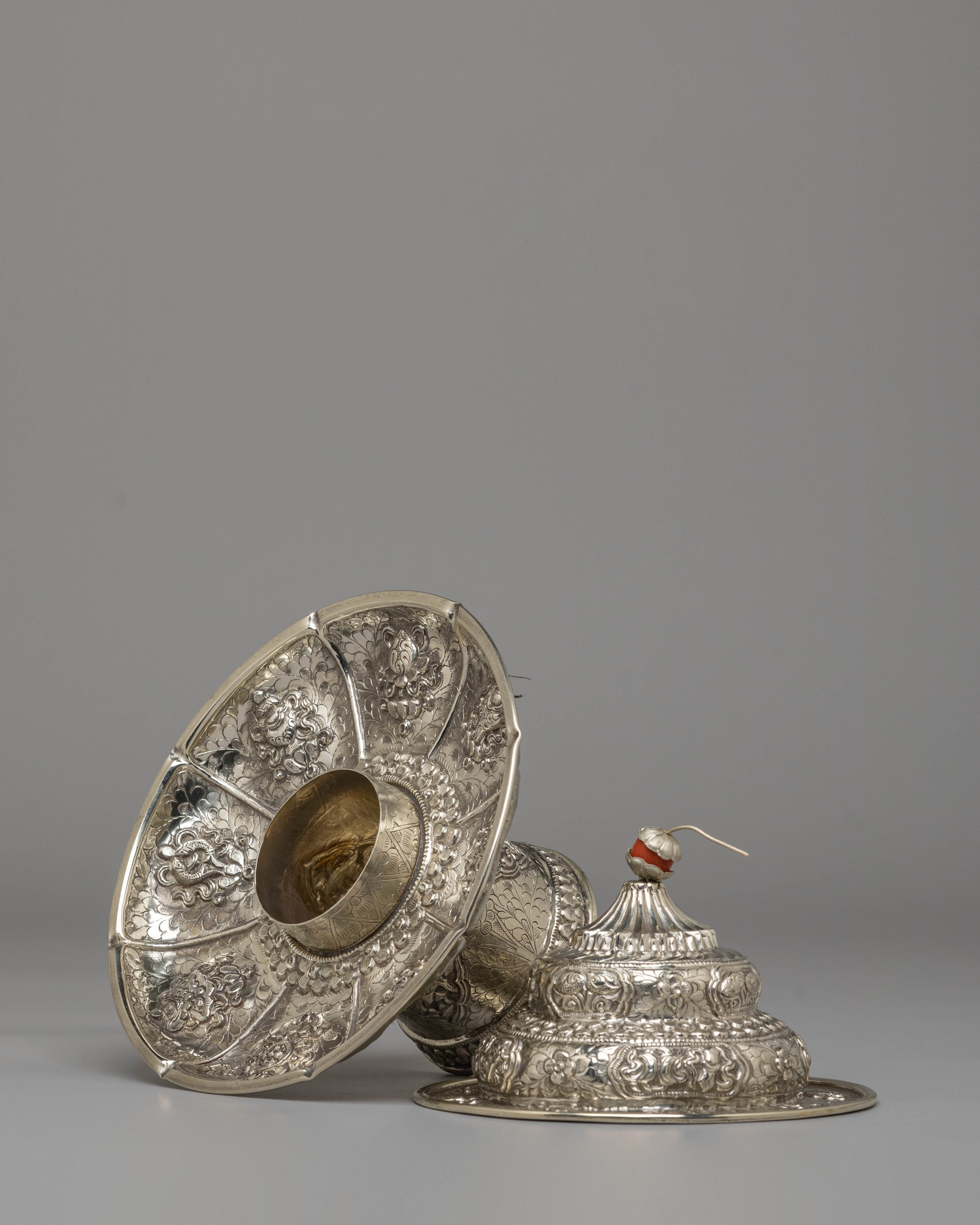 Buddhist Handcrafted Tea Cup Holder | Sacred Decorative Art