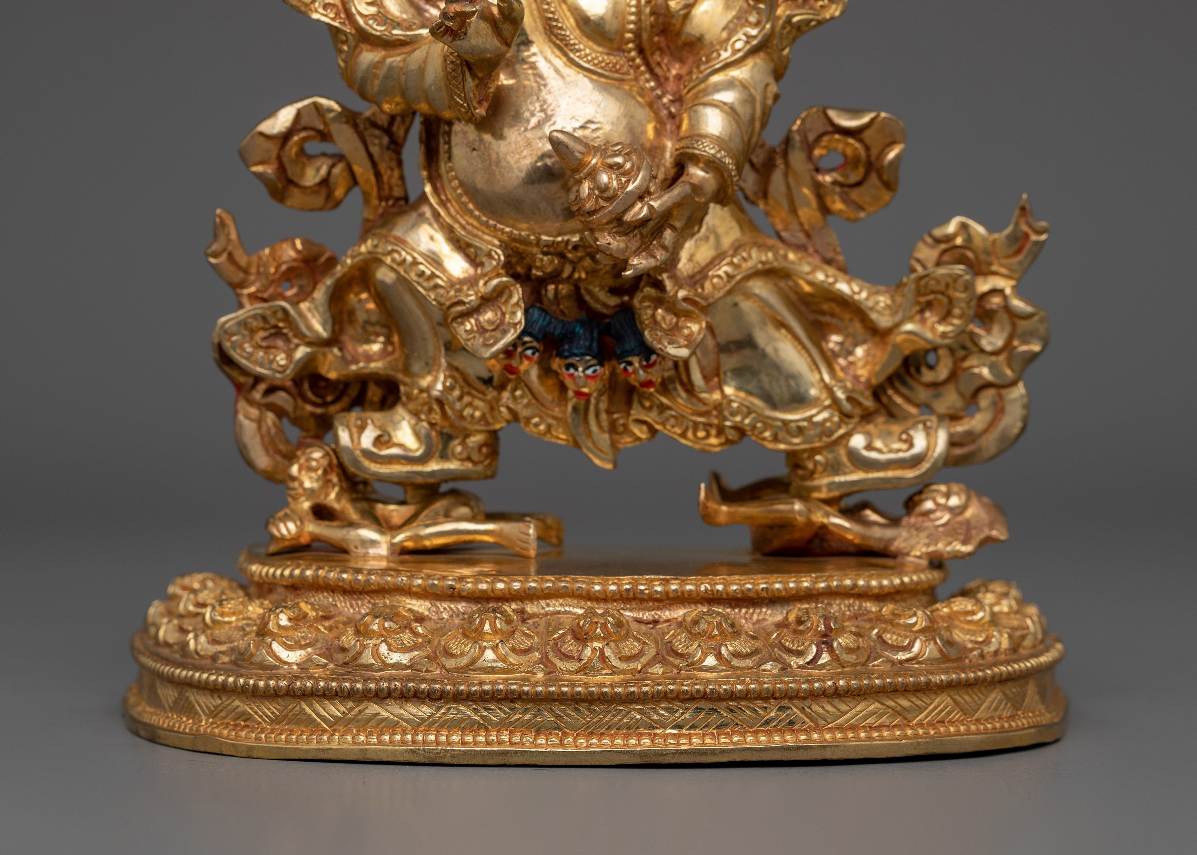 Himalayan Statue of Mahakala With Danda | Fierce Guardian of Dharma