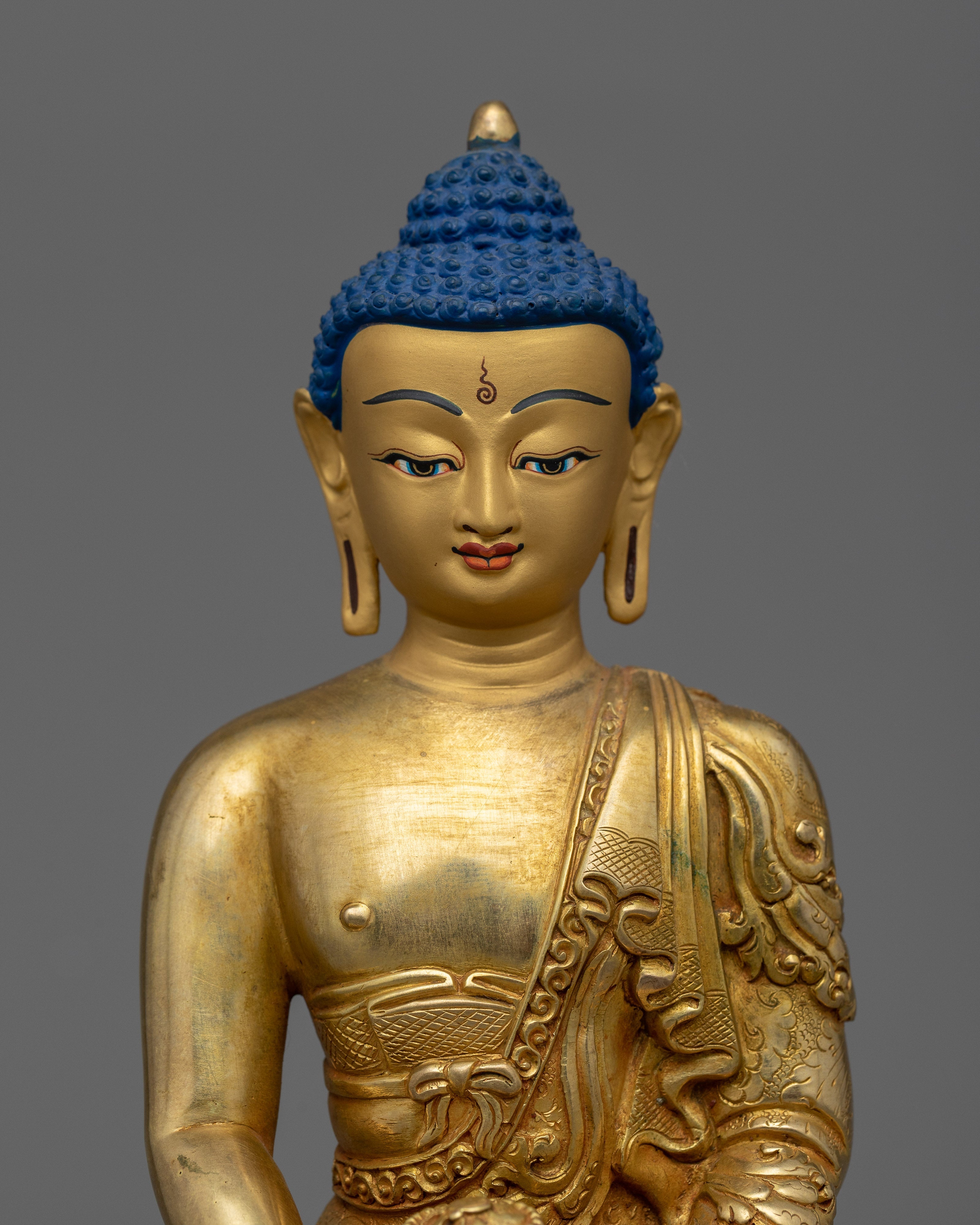 Amitabha Buddha Mudra Sculpture | Handmade in Nepal, Himalayan Buddhist Art