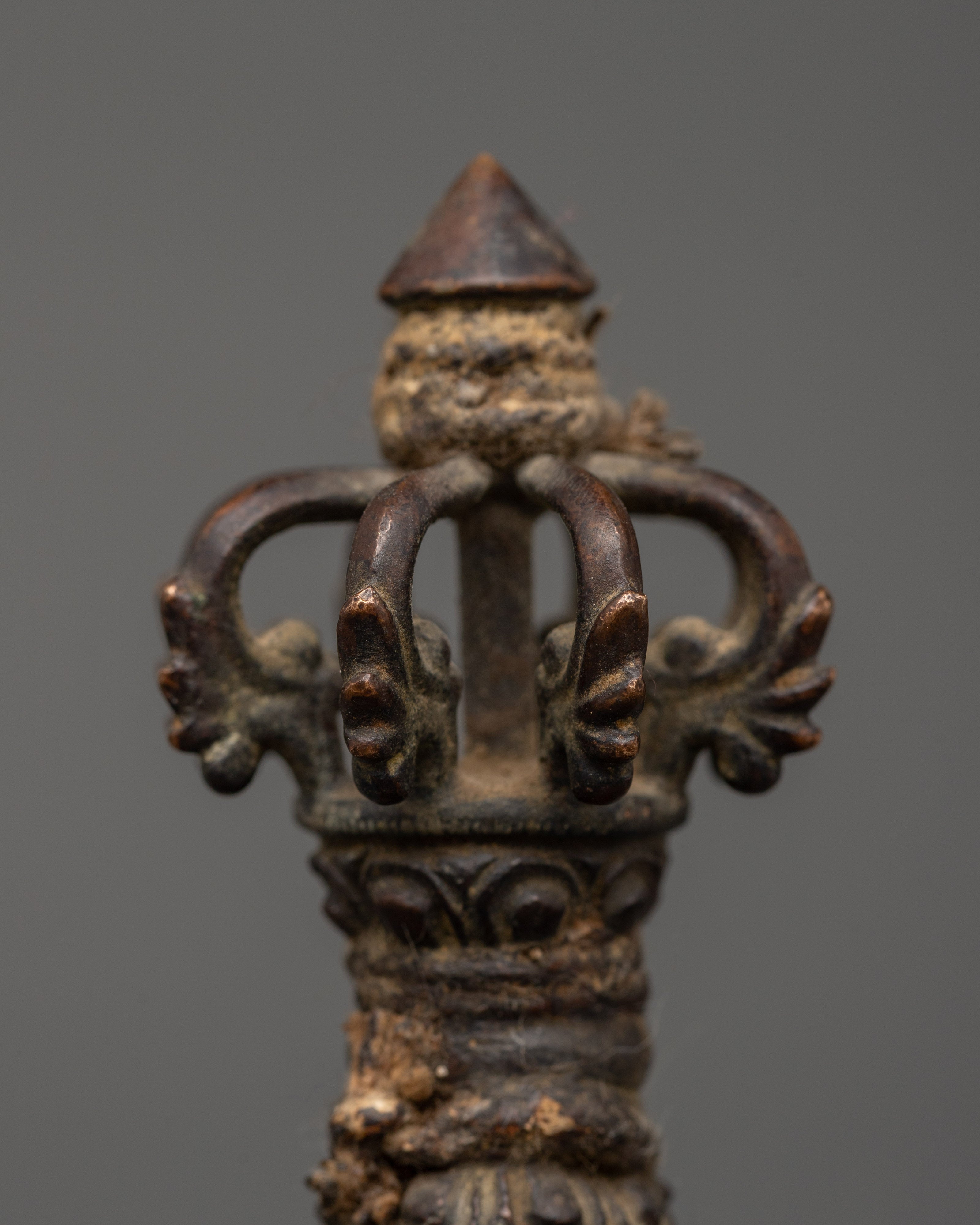 Himalayan Copper Vajra Stand - Handcrafted Tibetan Ritual Tool