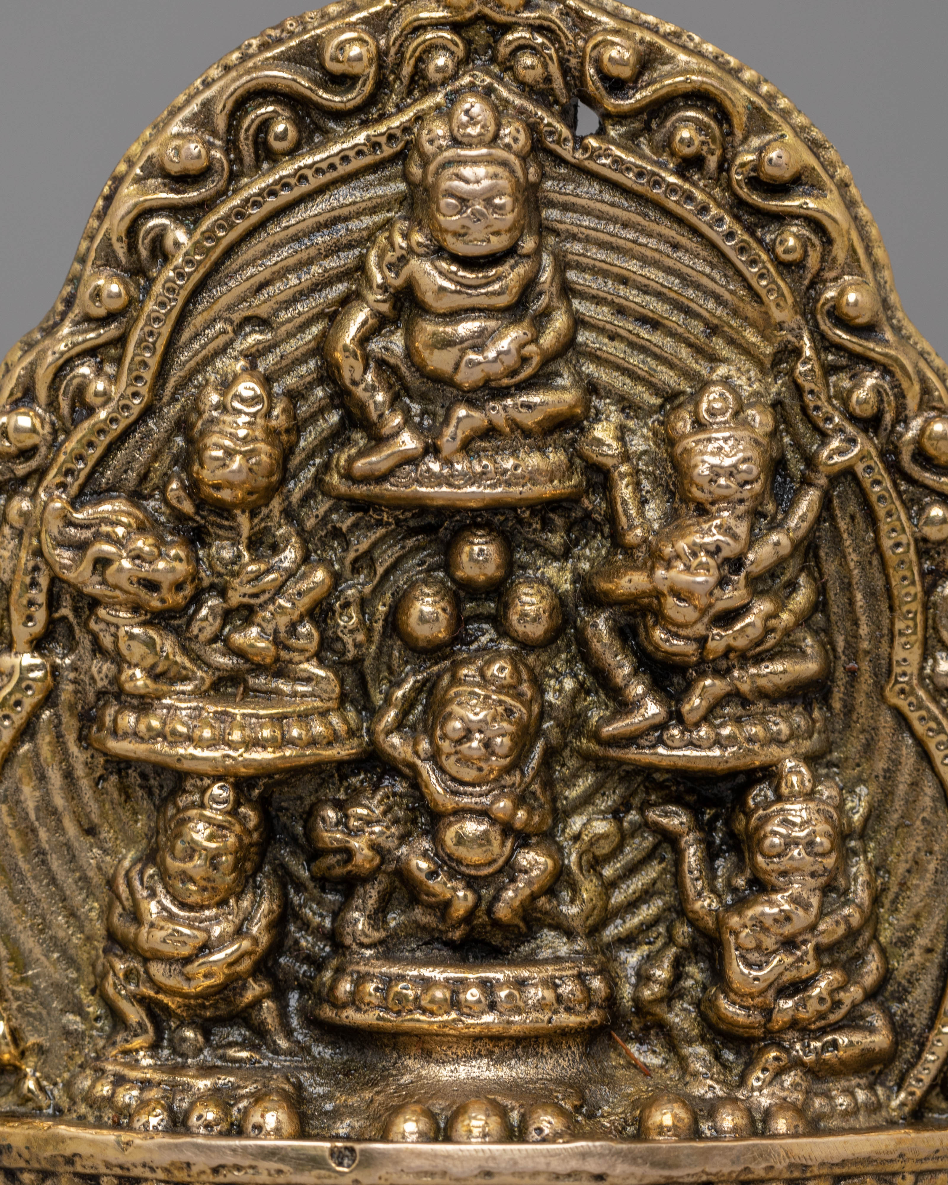 Buddhist Wealth Icon Dzambhala Set Statue | Tibetan Prosperity Symbol