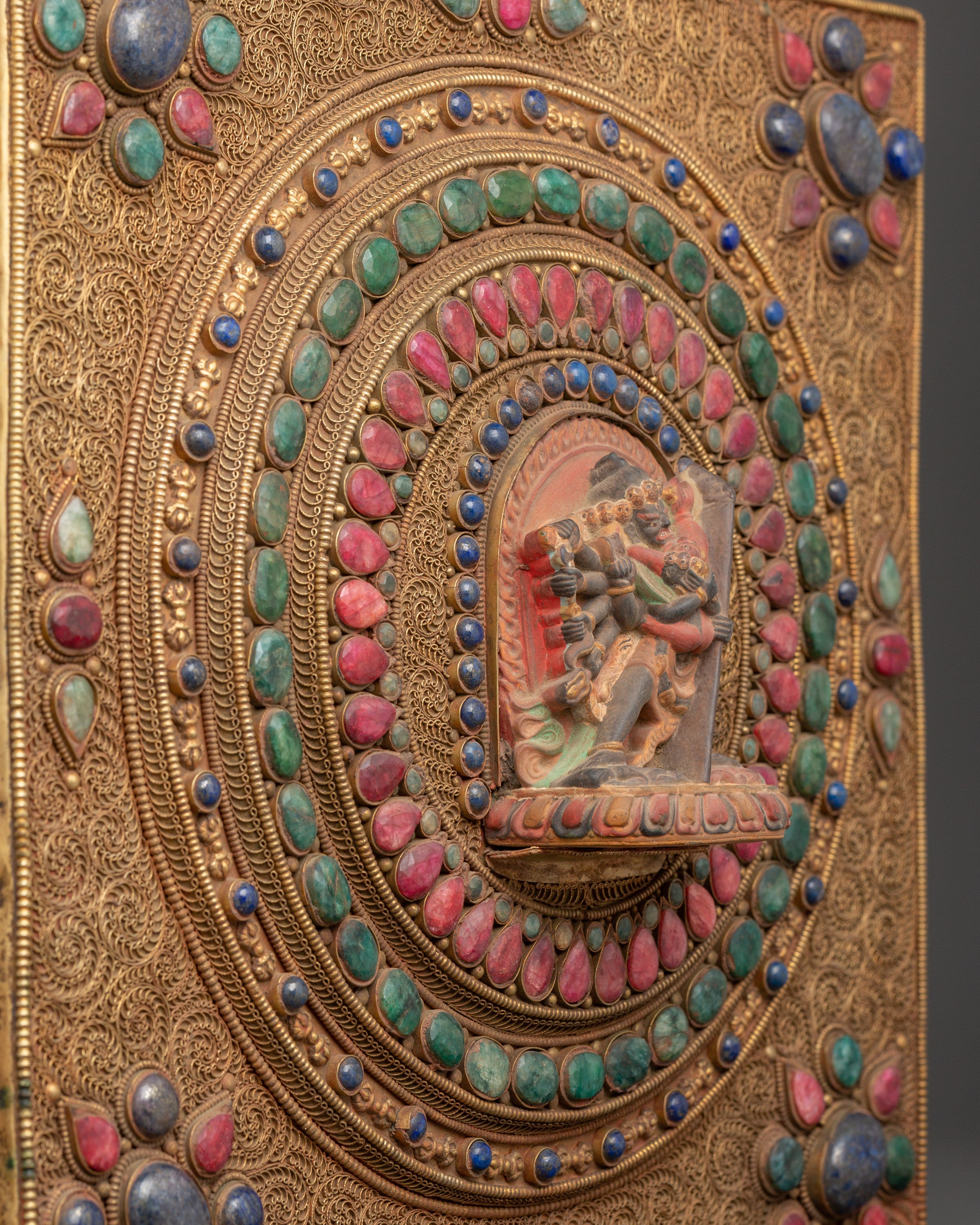 Handcrafted Chakrasamvara Mandala | Copper with Gold & Silver Plating
