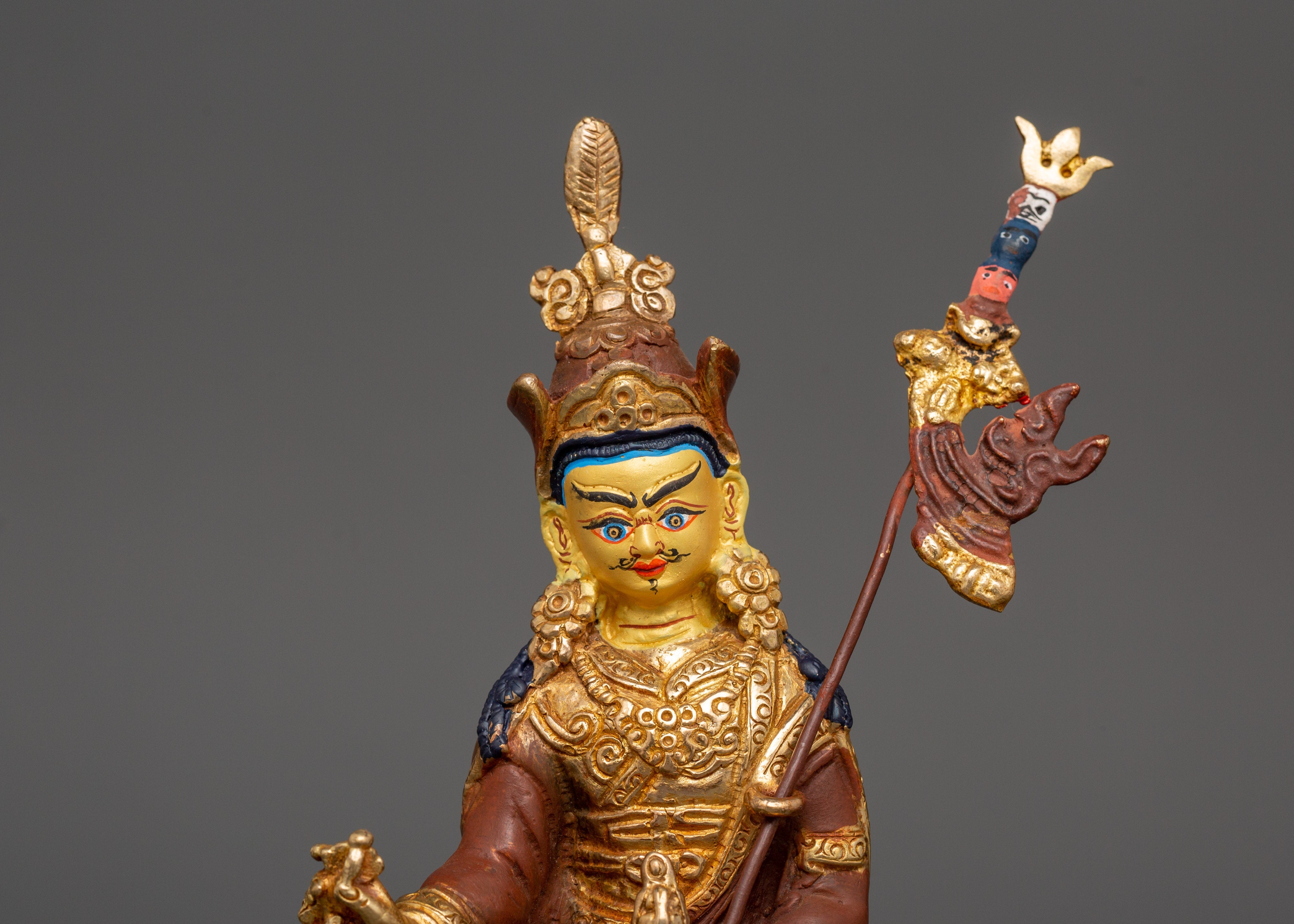 Tibetan Copper Padmasambhava Figure | Spiritual Power &amp; Protection
