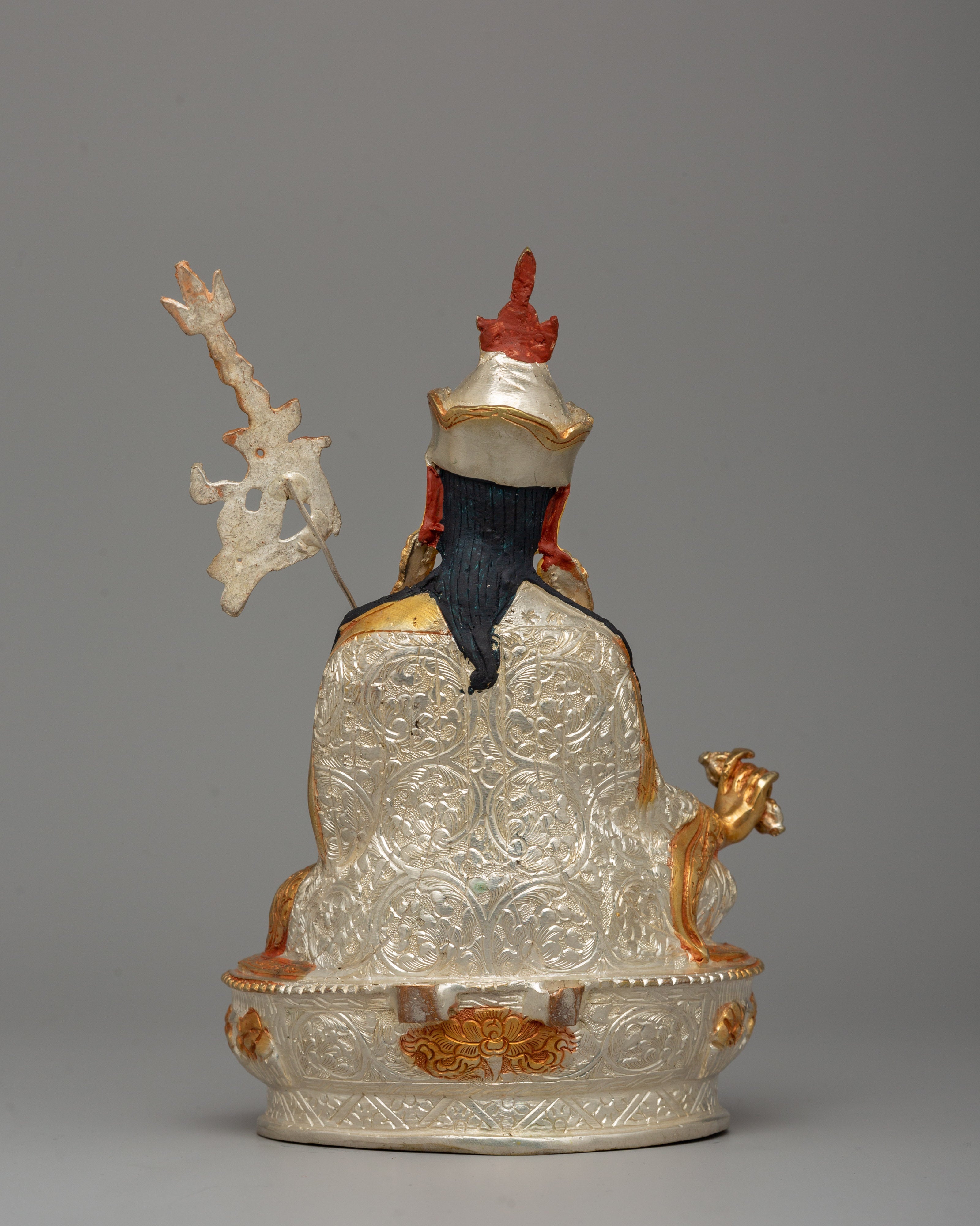 Guru Rinpoche with Sacred Beautiful Halo Statue | Lotus Born Buddhist Master