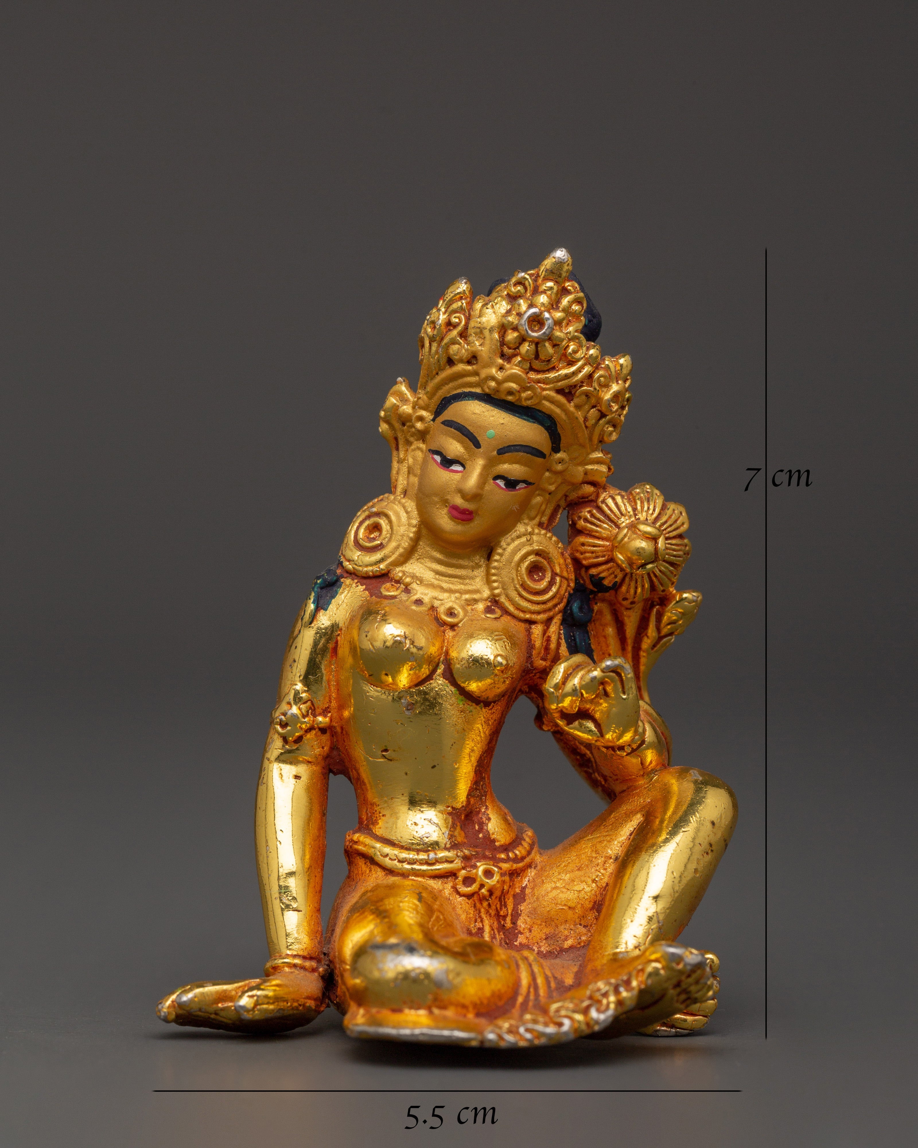 Gold Plated Parvati Statue | Goddess for Altar